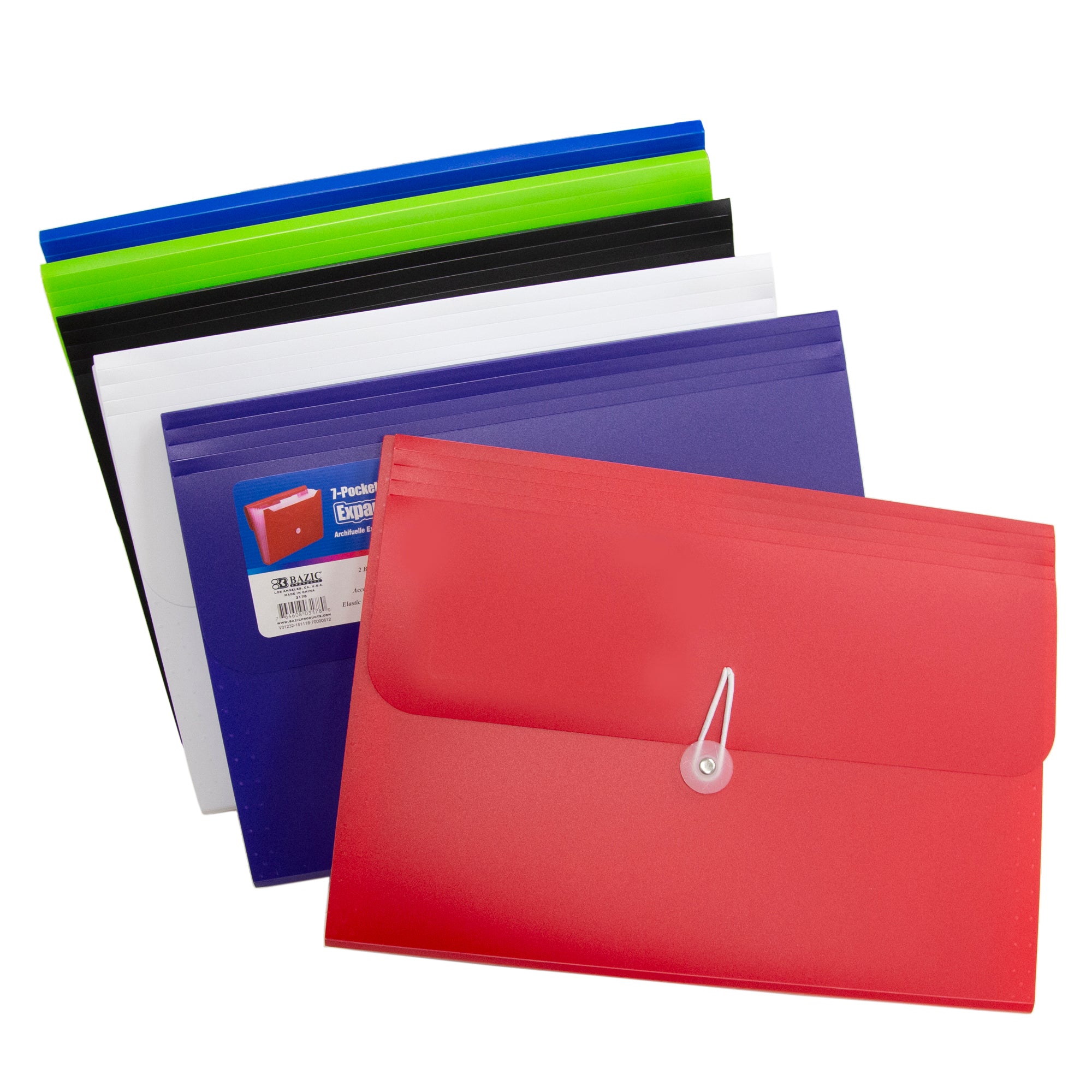 BAZIC 7-Pocket A4/Letter Size Poly Expanding File – BAZIC Store
