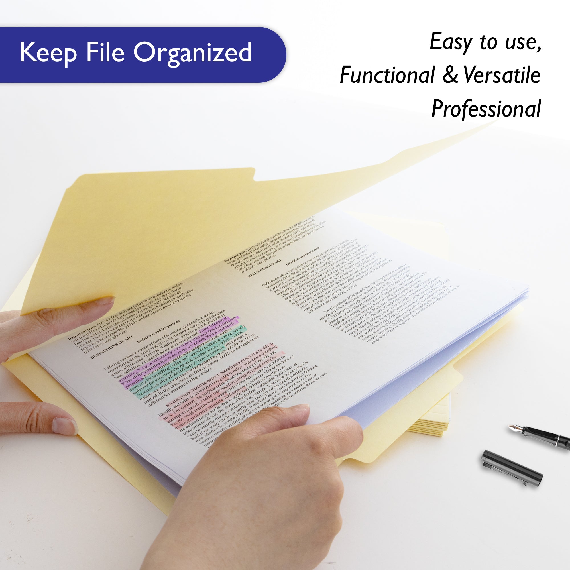 Legal Manila File Folders, 1/3-Cut, 100 Count