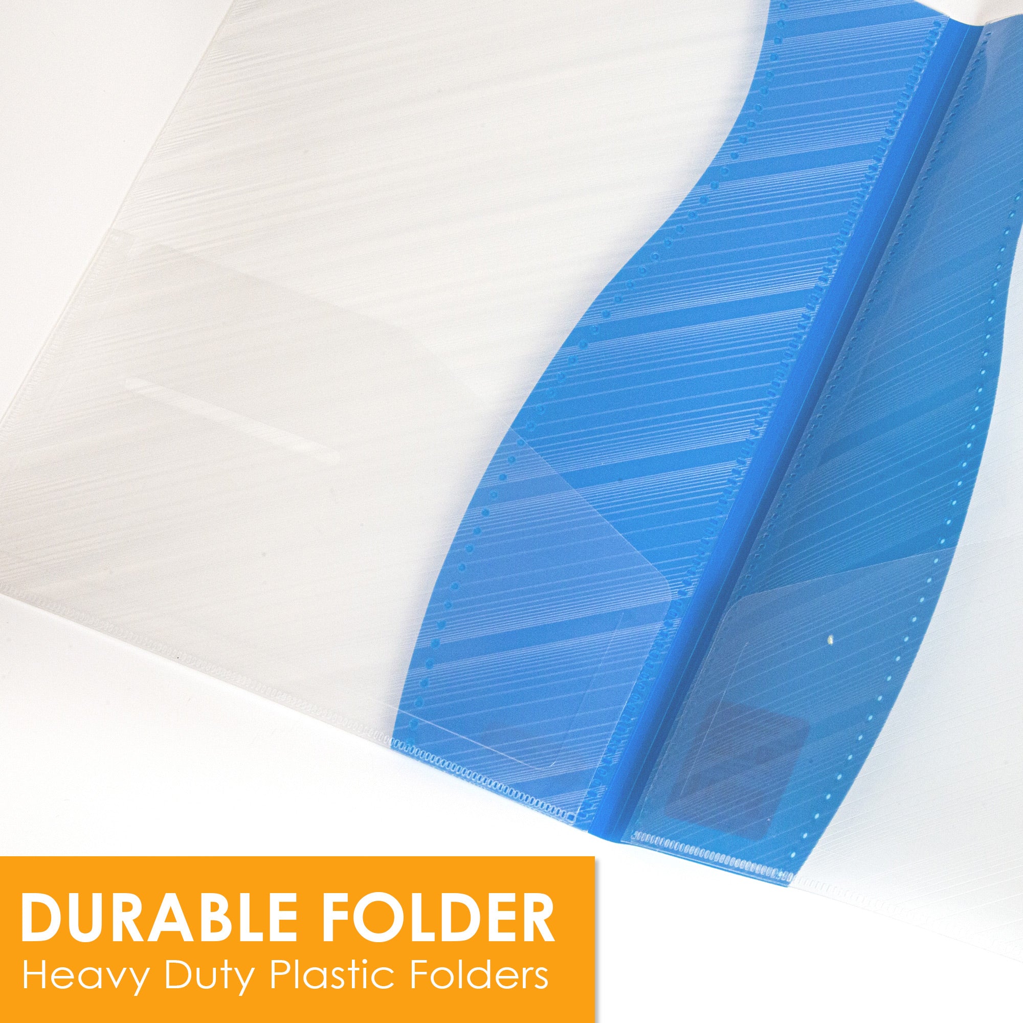 Two Tone Poly 2-Pocket Folder, for School Office Documents