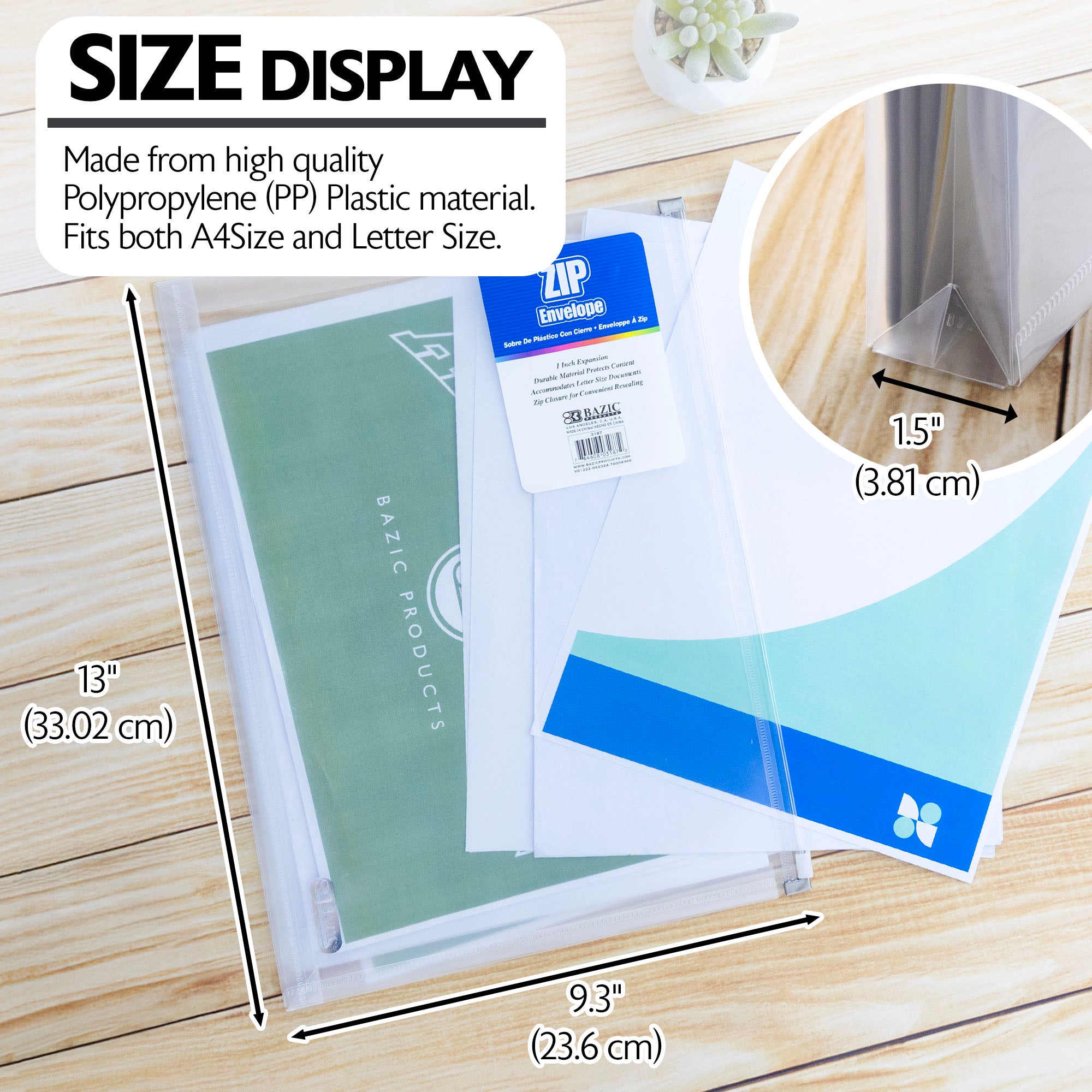 Clear Zip Envelope, A4 / Letter Size