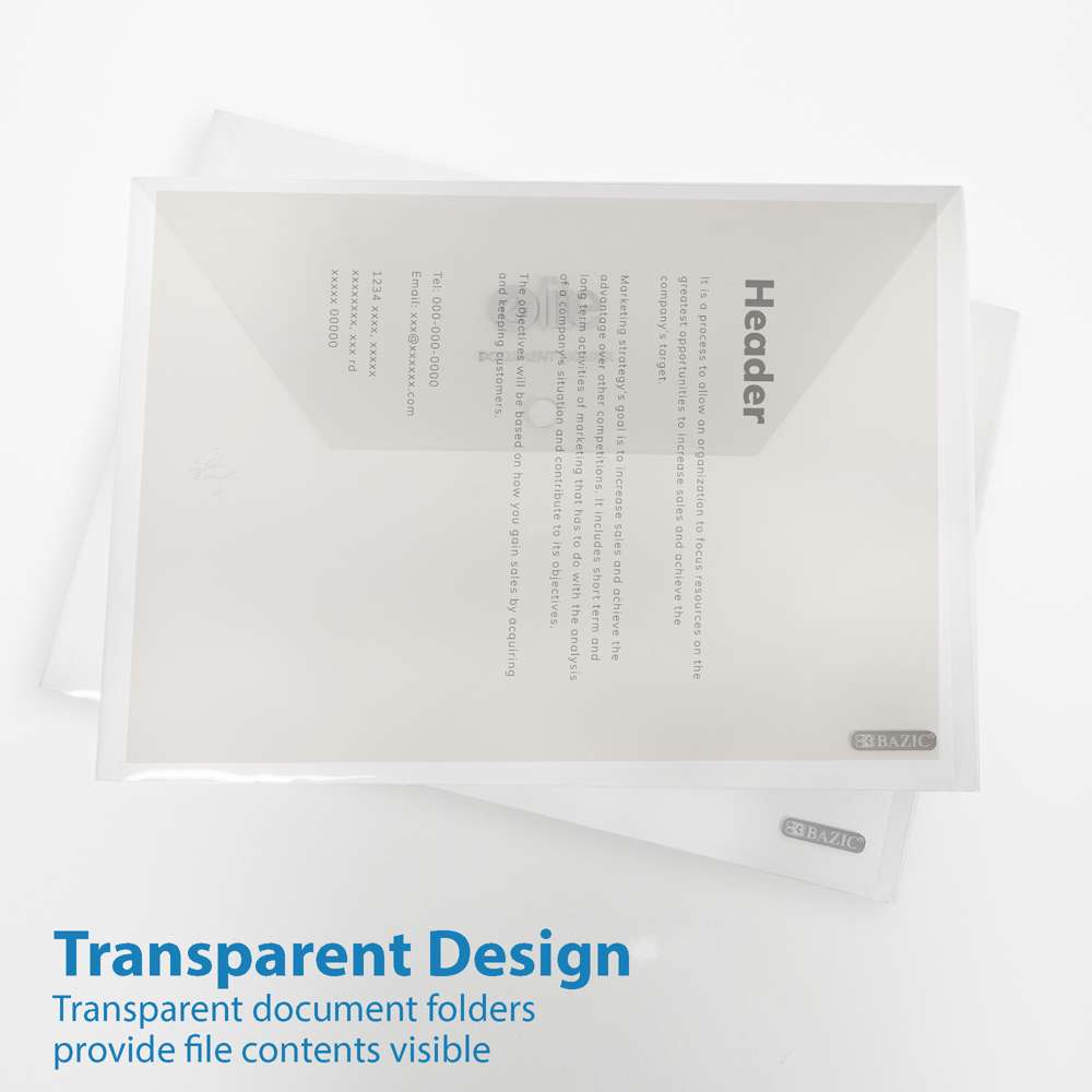 Elite Clear Document Holder, Letter Size, 2-Pack