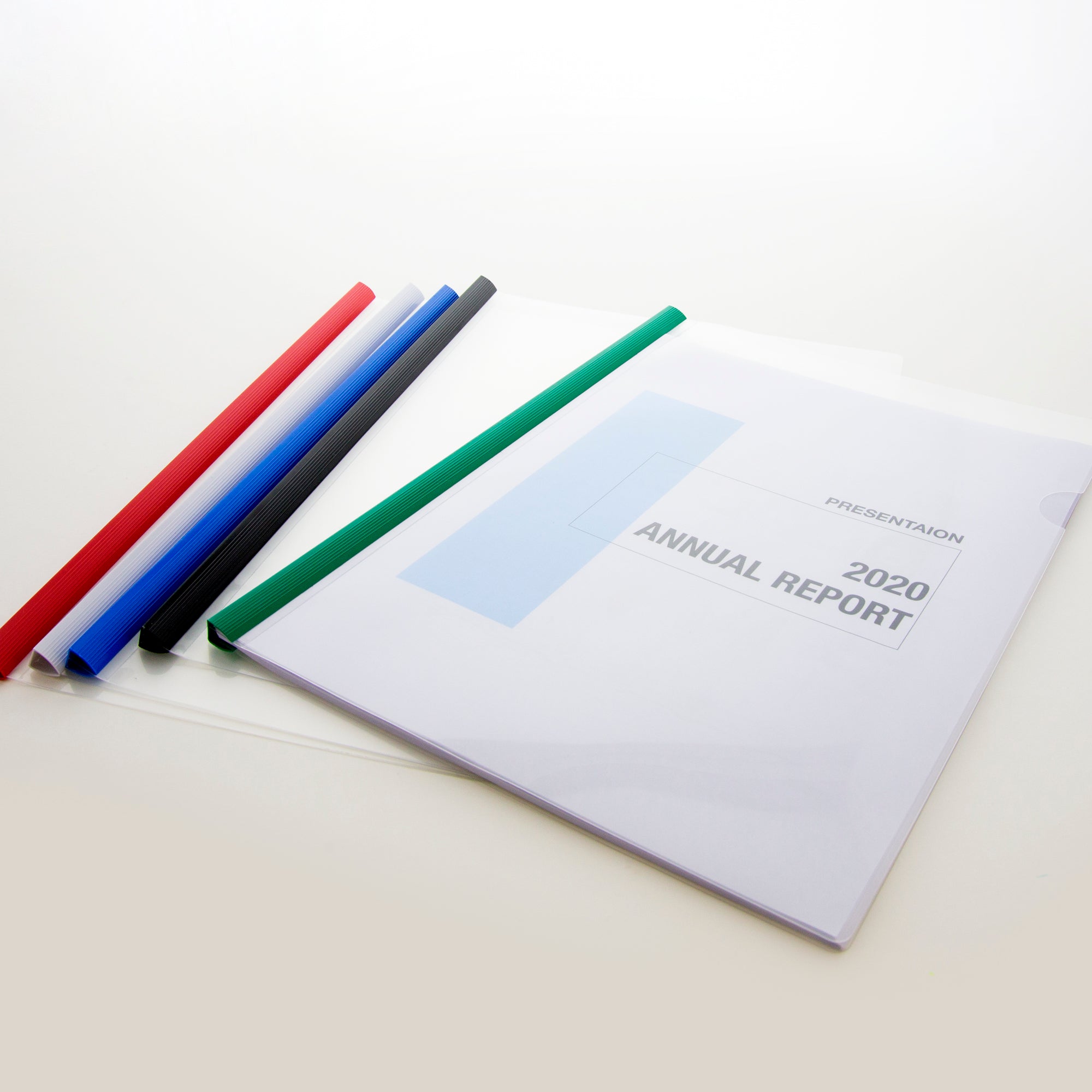 Report Covers Clear Front w/ Sliding Bar (3/Pack)