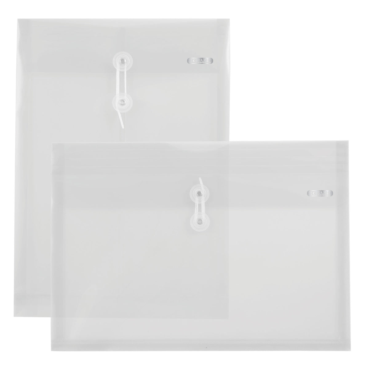 BAZIC Clear Top/Side-Loading String Envelope, A4/Letter, 2-Pack