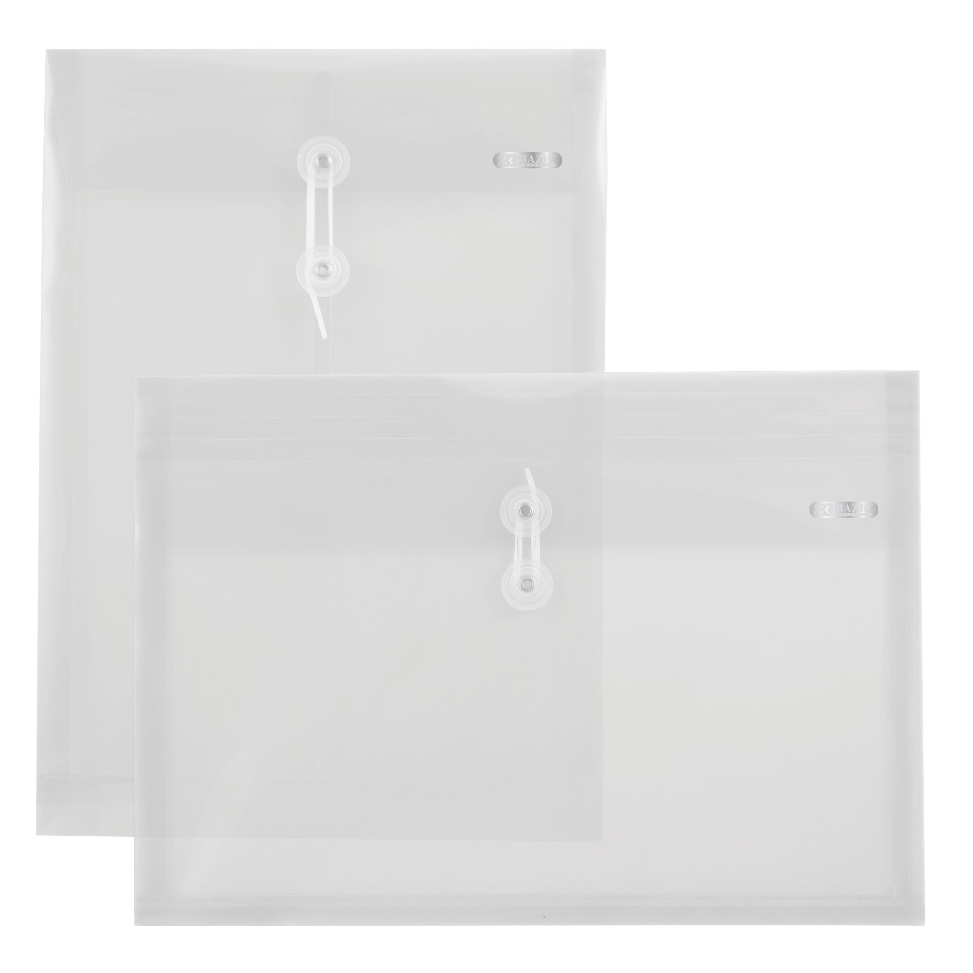 Clear Top/Side Loading String Envelope, 2 Pack