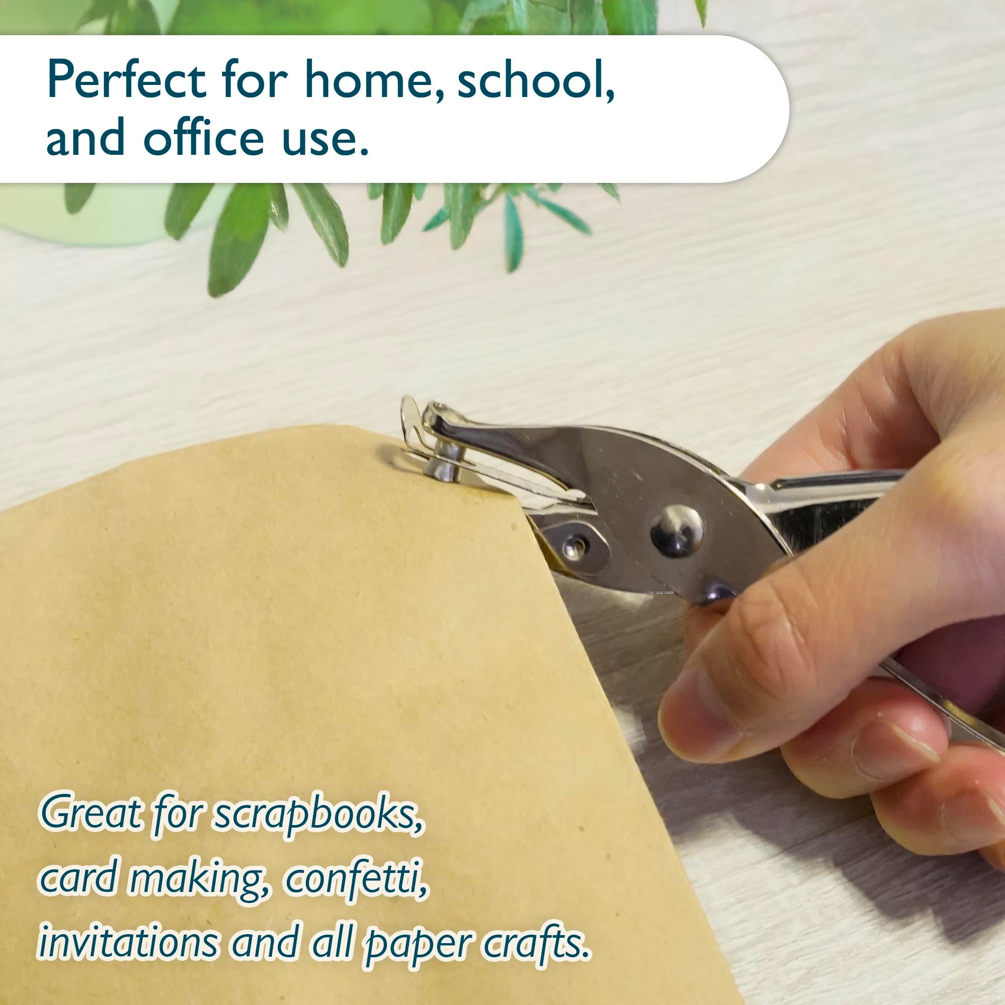 Single Hole Punch, 0.25" Holes, 5-Sheet Capacity