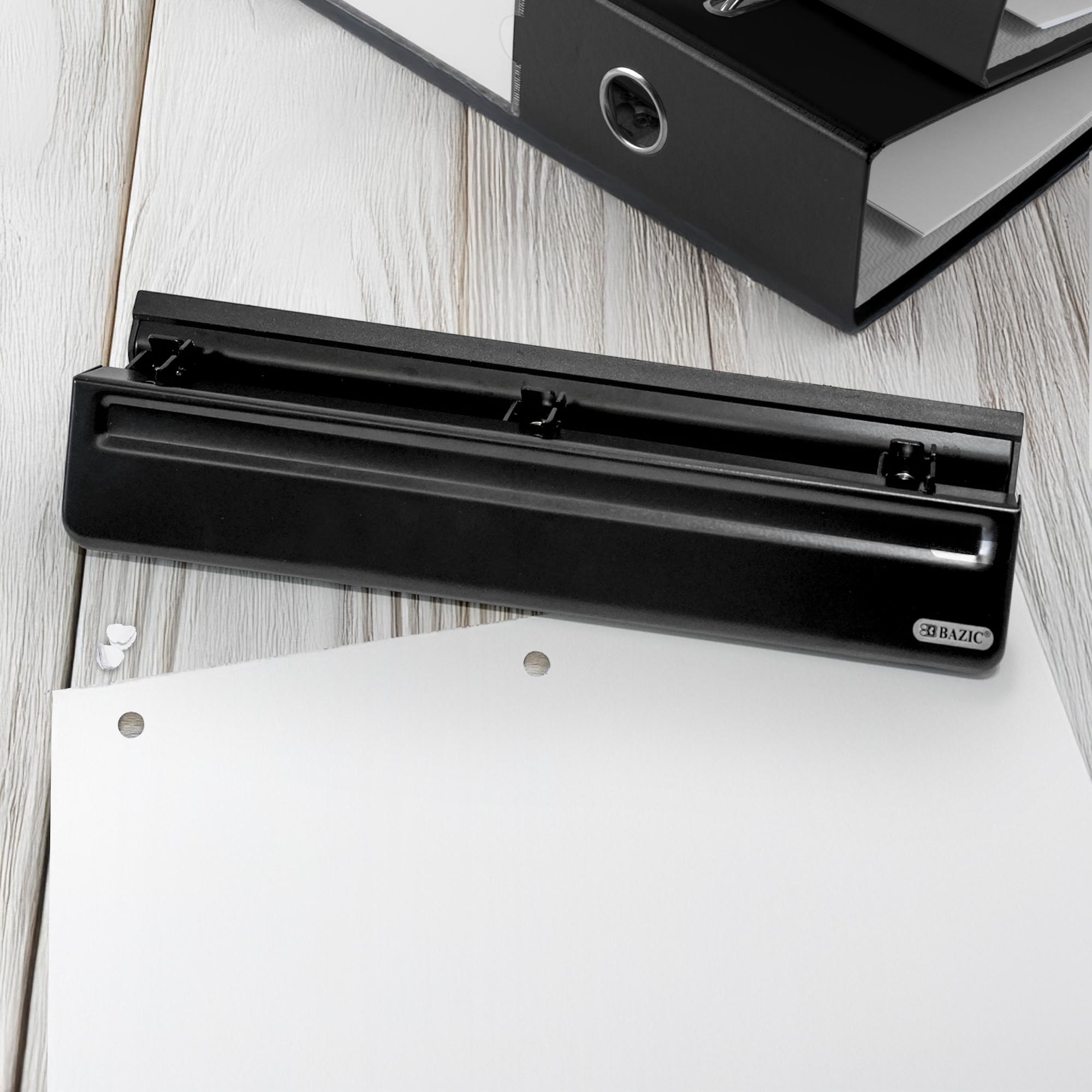 Desktop 3-Hole Paper Punch, 10-Sheet, Metal