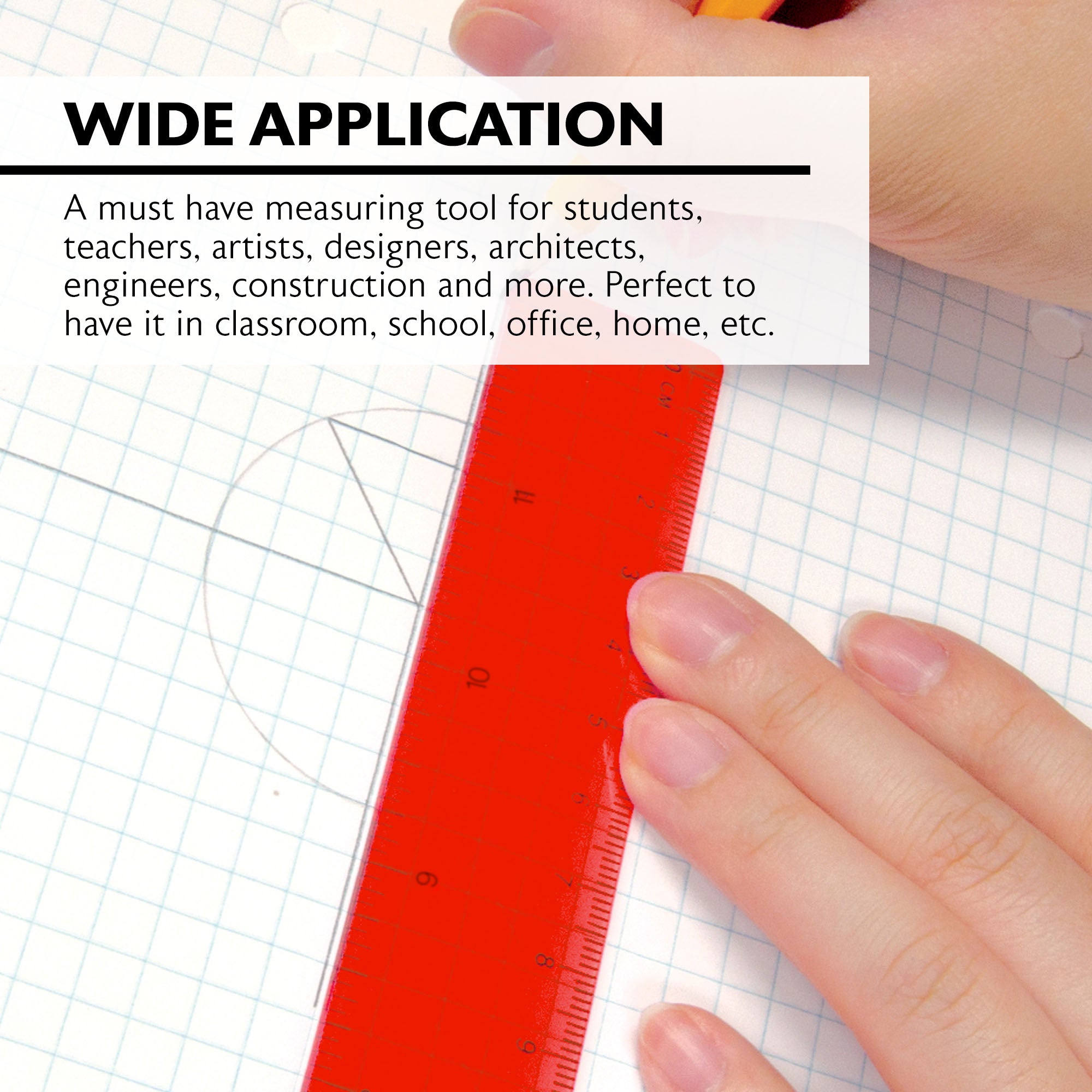 12 in Jeweltones Color Ruler, Inch & Metric