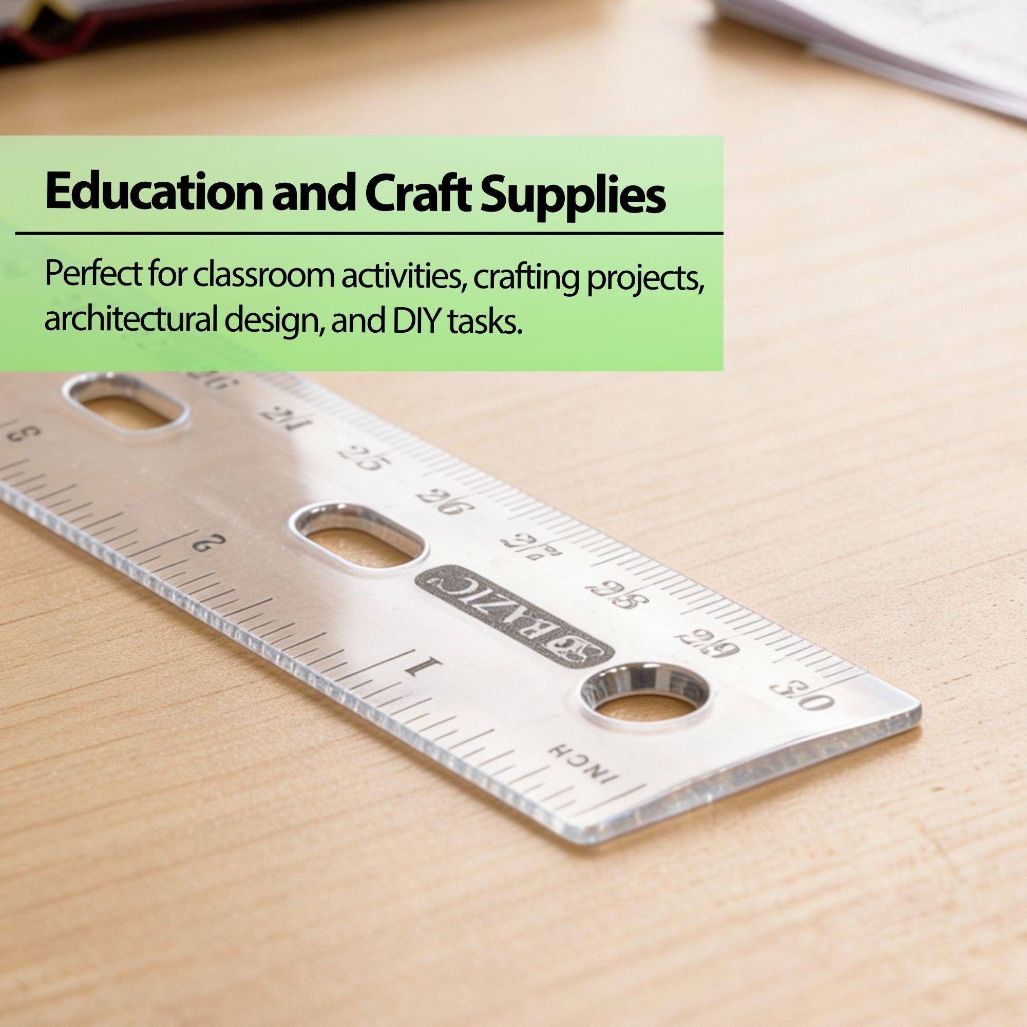 12" (30cm) Clear Ruler
