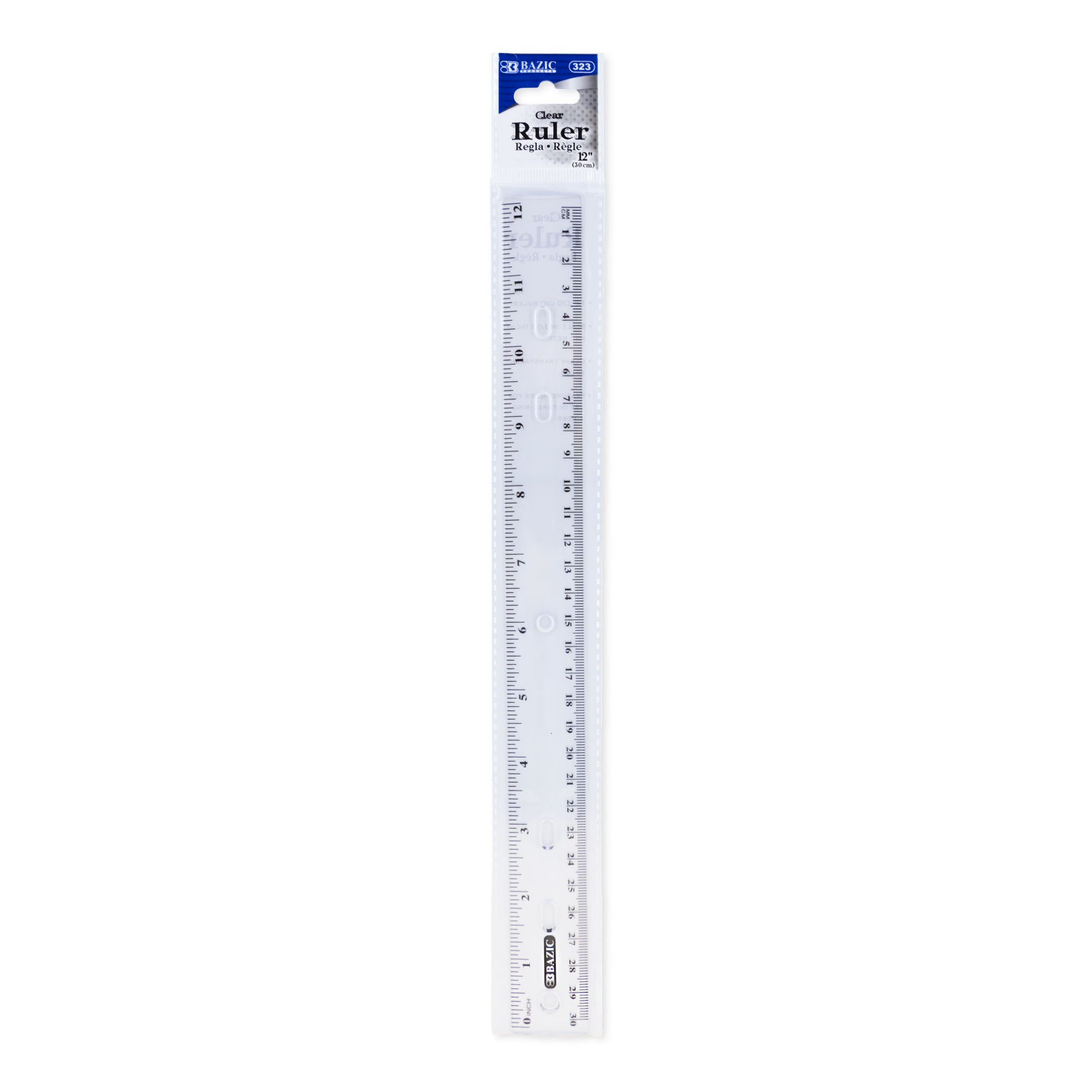 12" (30cm) Clear Ruler
