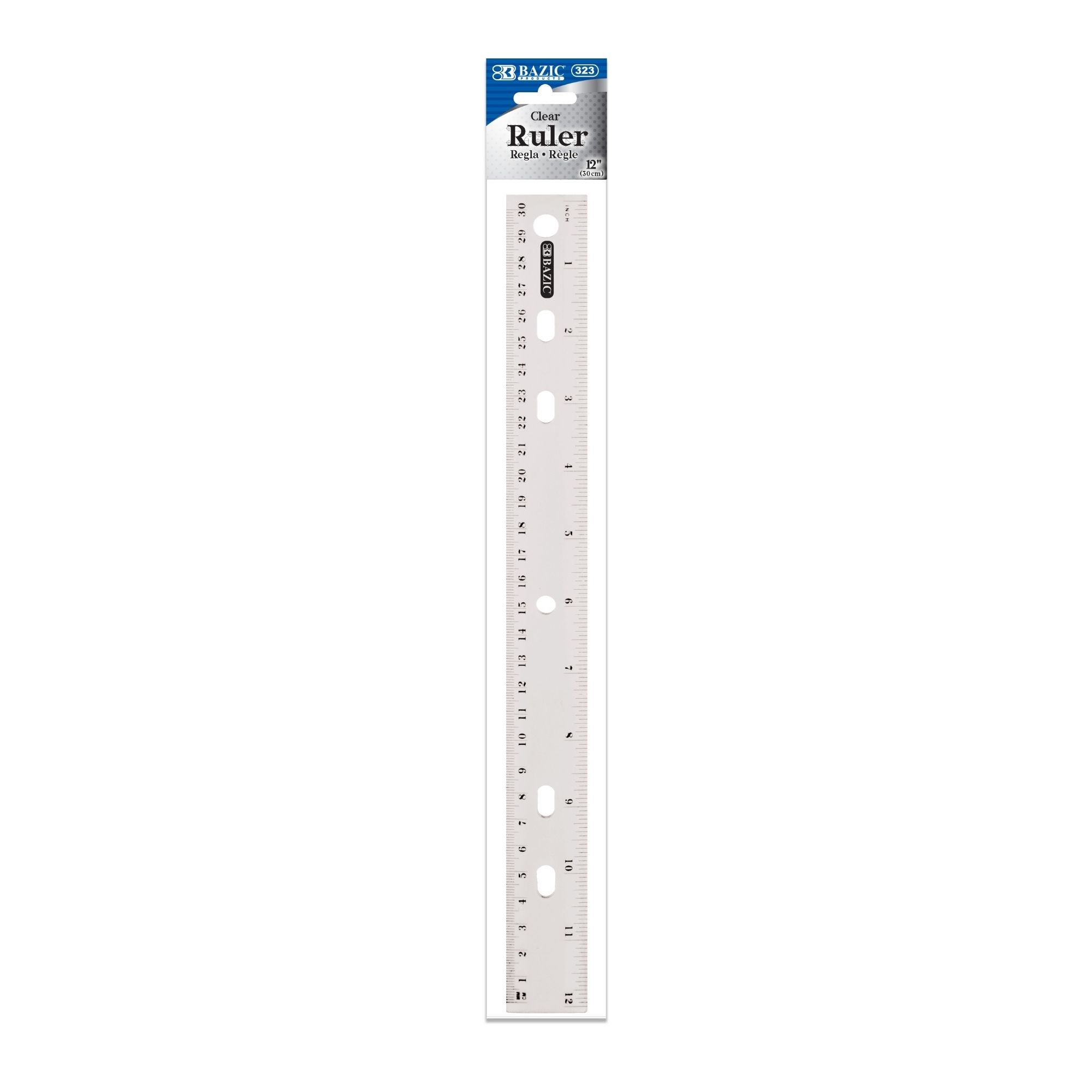 12" (30cm) Clear Ruler