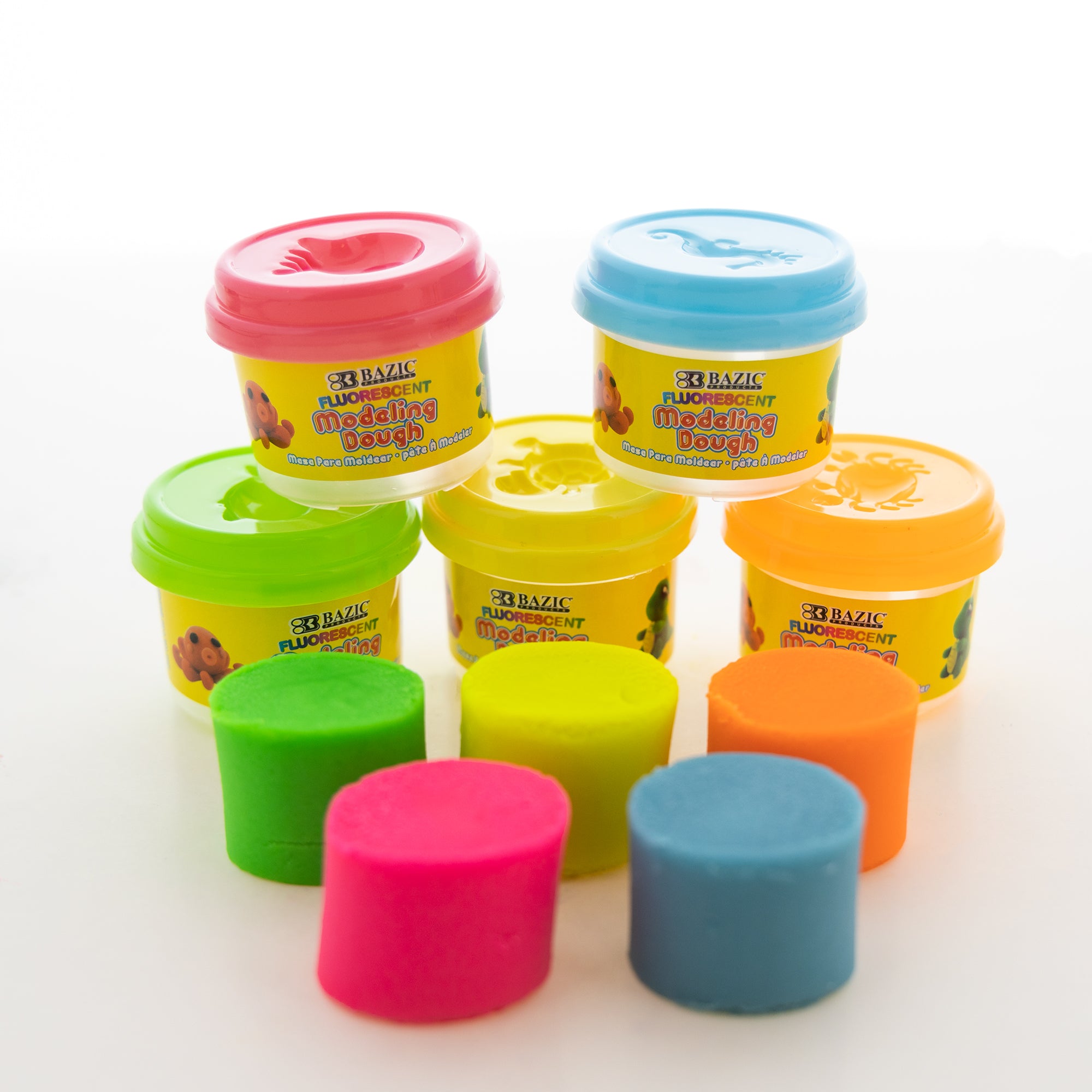 Fluorescent Color Modeling Dough, 1 oz, 5 Pack