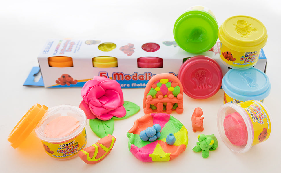 Modeling Dough Fluorescent Color 1 Oz. (5/Pack)