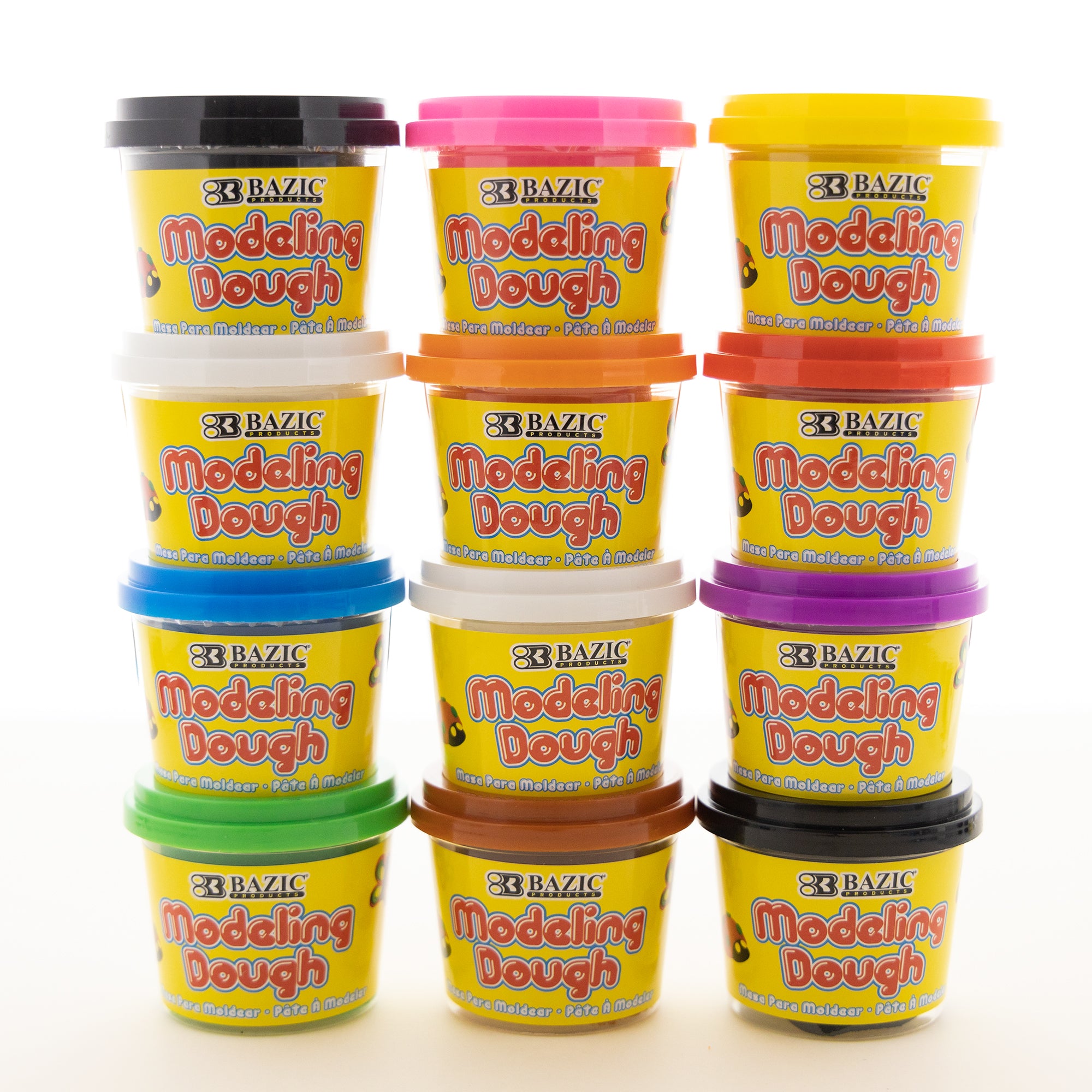 4 oz Primary Color Modeling Dough (4/Pack)