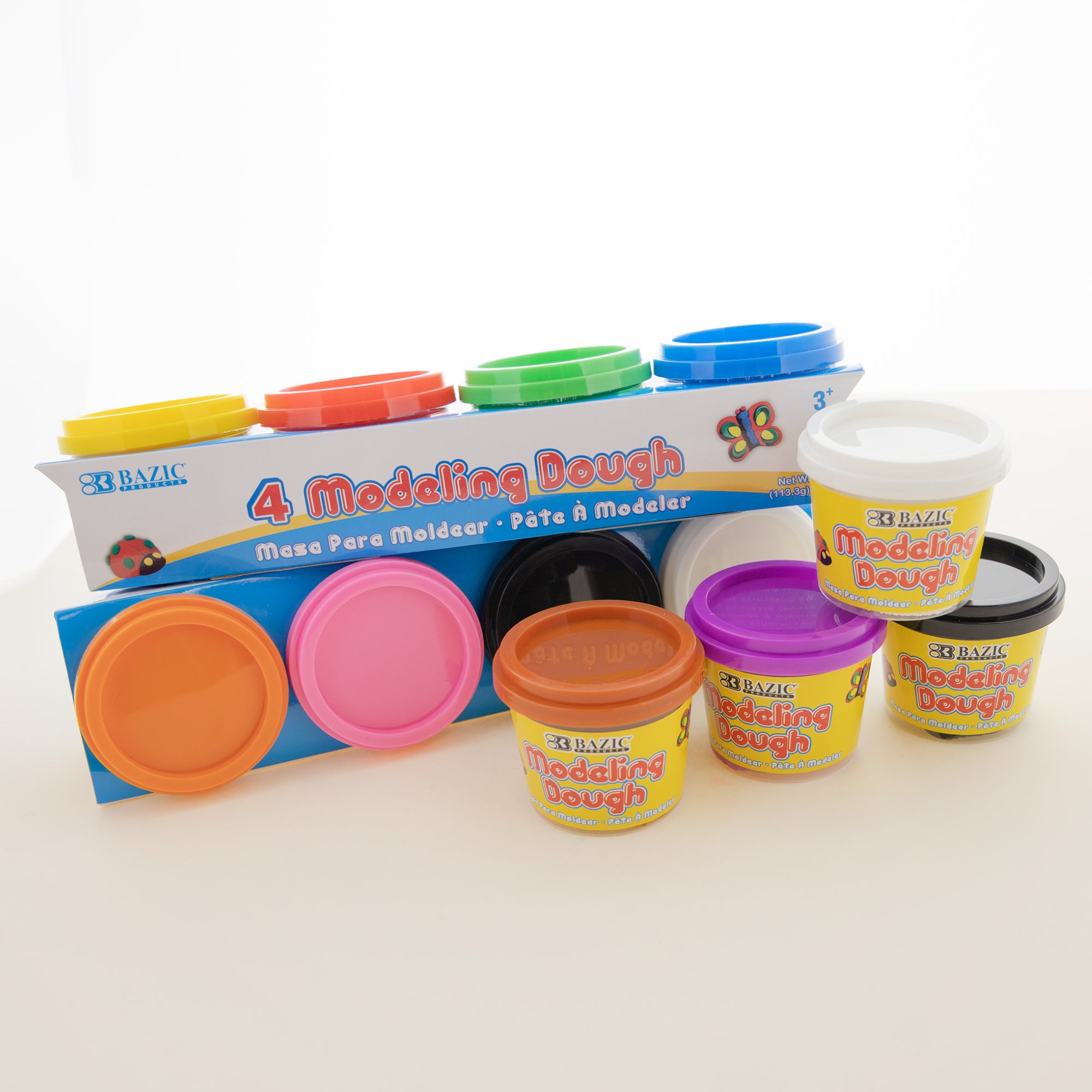 Primary Color Modeling Dough, 4 oz, Soft Nontoxic Dough