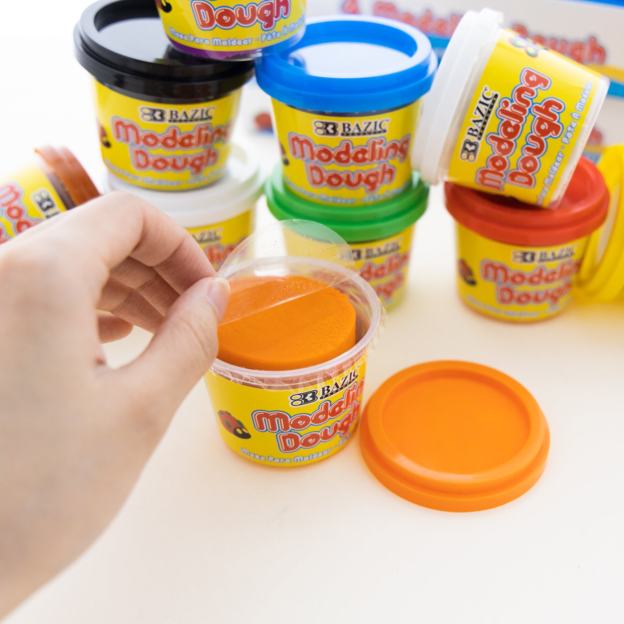 Primary Color Modeling Dough, 4 oz, Soft Nontoxic Dough