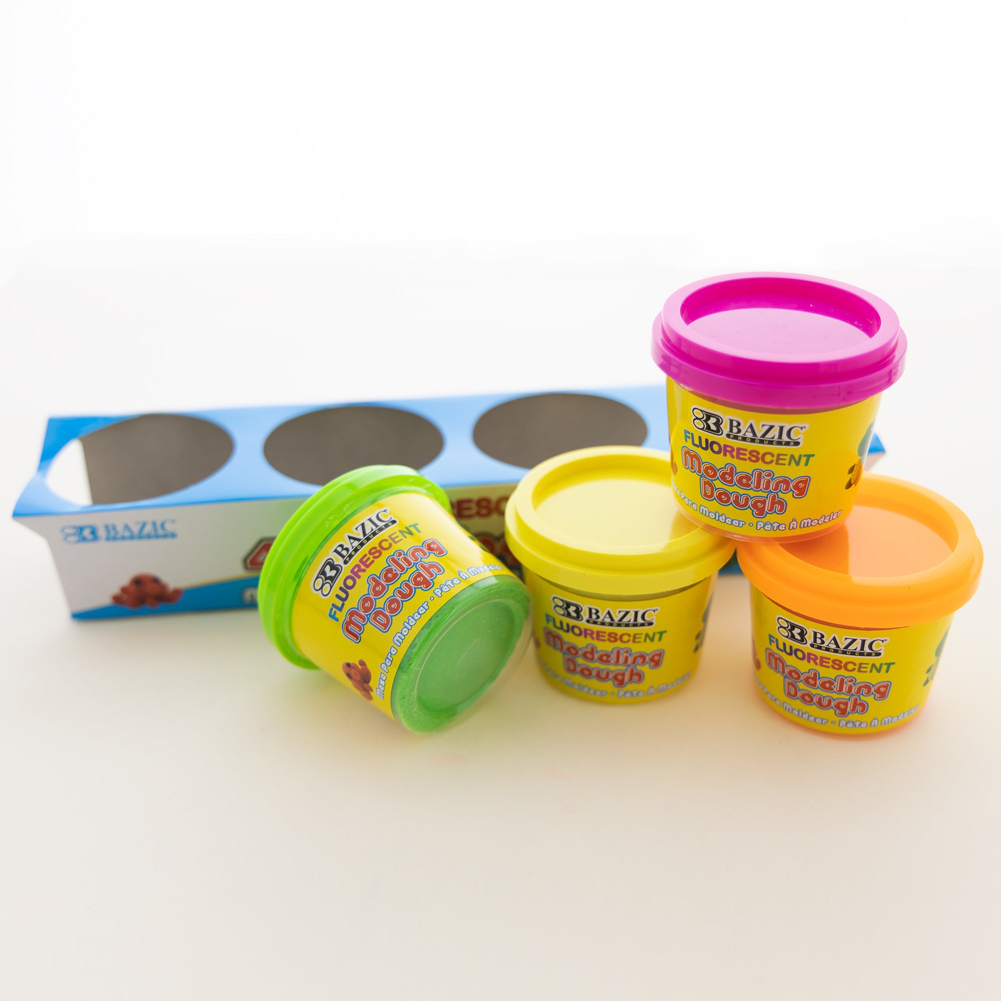 Fluorescent Color Modeling Dough, 4 oz, Soft Nontoxic Dough