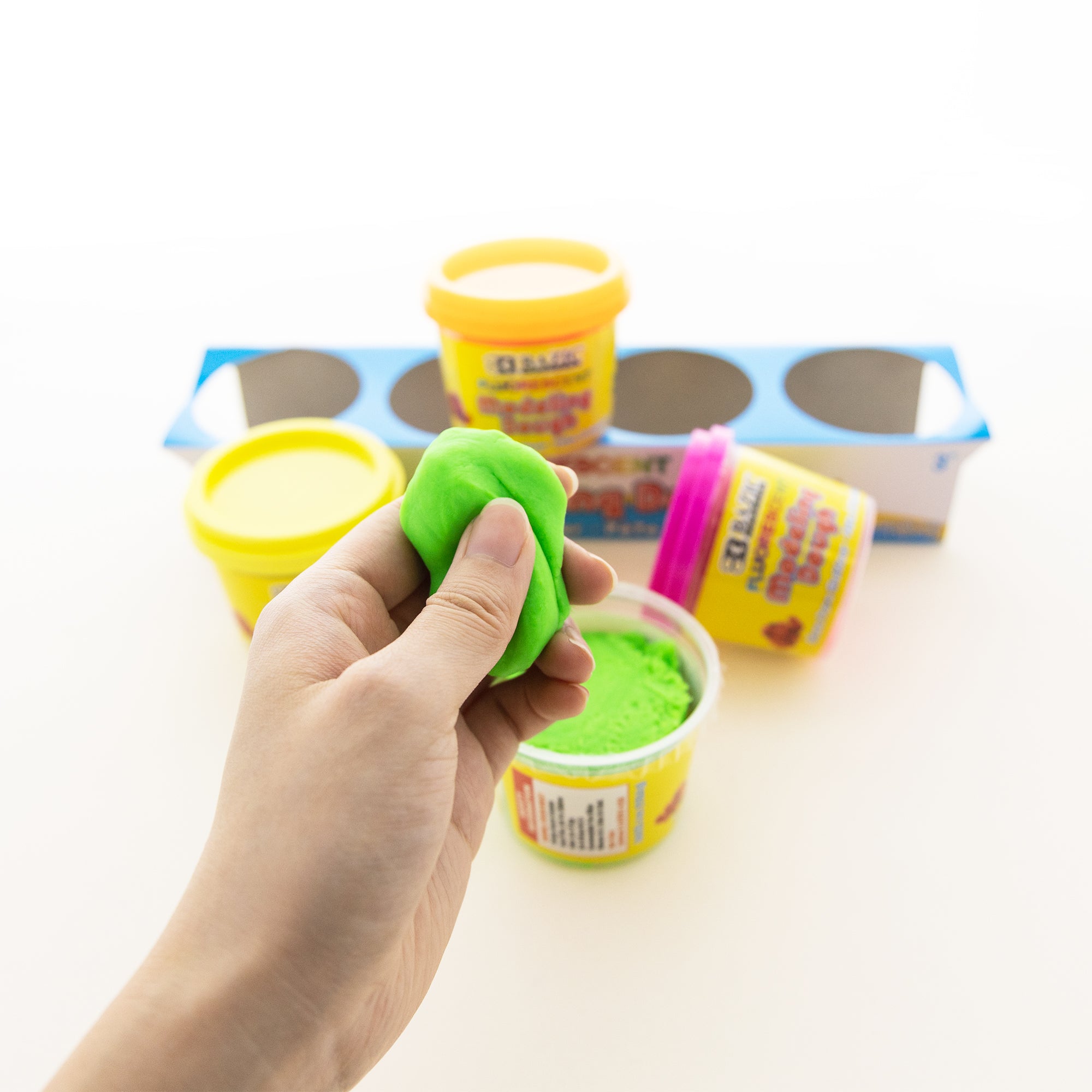 Fluorescent Color Modeling Dough, 4 oz, Soft Nontoxic Dough