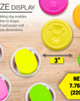 Modeling Dough 4 Fluorescent Colors 7.76 Oz.