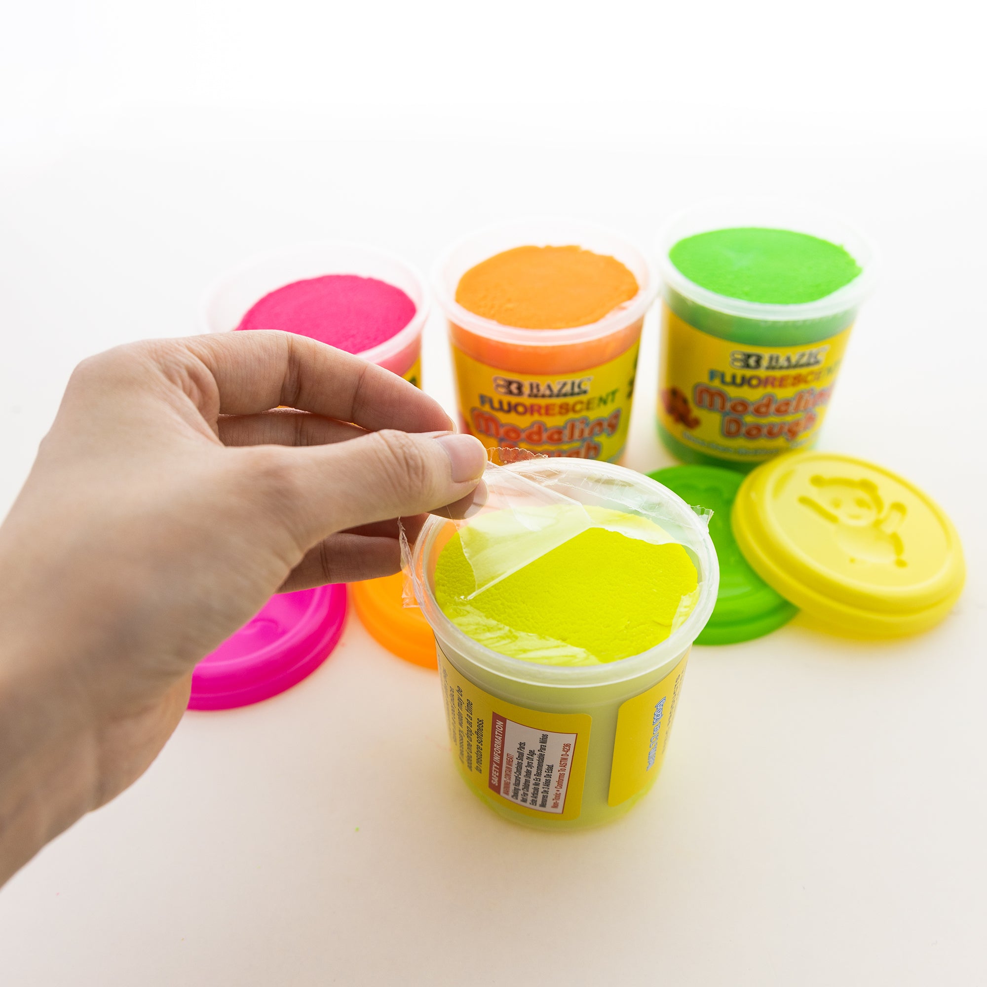 Fluorescent Color Modeling Dough, 7.76 oz (220 g), 4 Pack