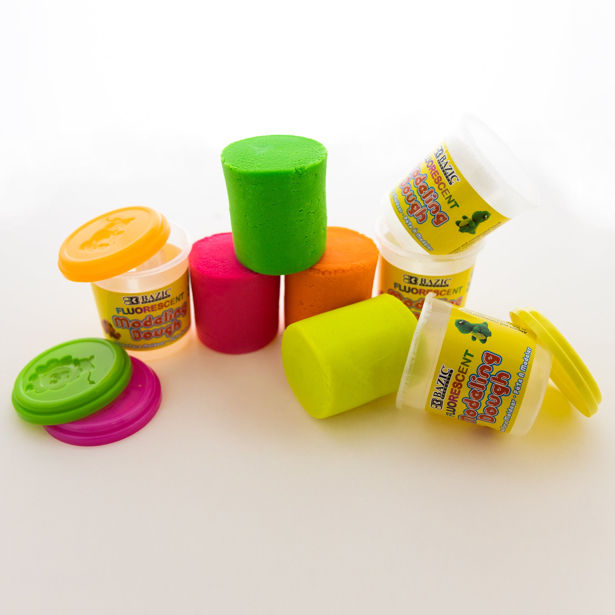Fluorescent Color Modeling Dough, 7.76 oz (220 g), 4 Pack