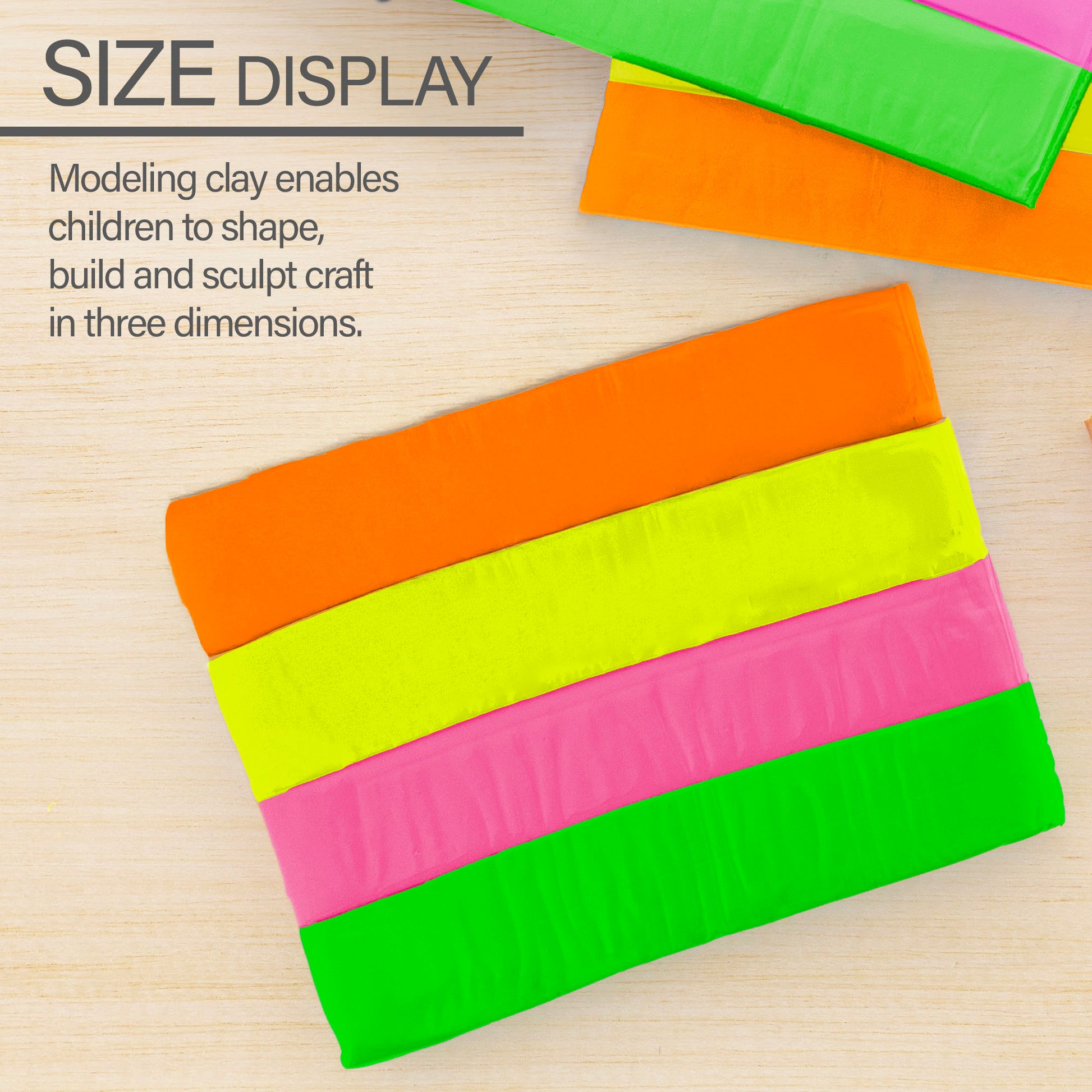 1 lb 4 Fluorescent Color Modeling Clay