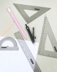 Geometry Ruler Combination Sets 4-Piece w/ Compass