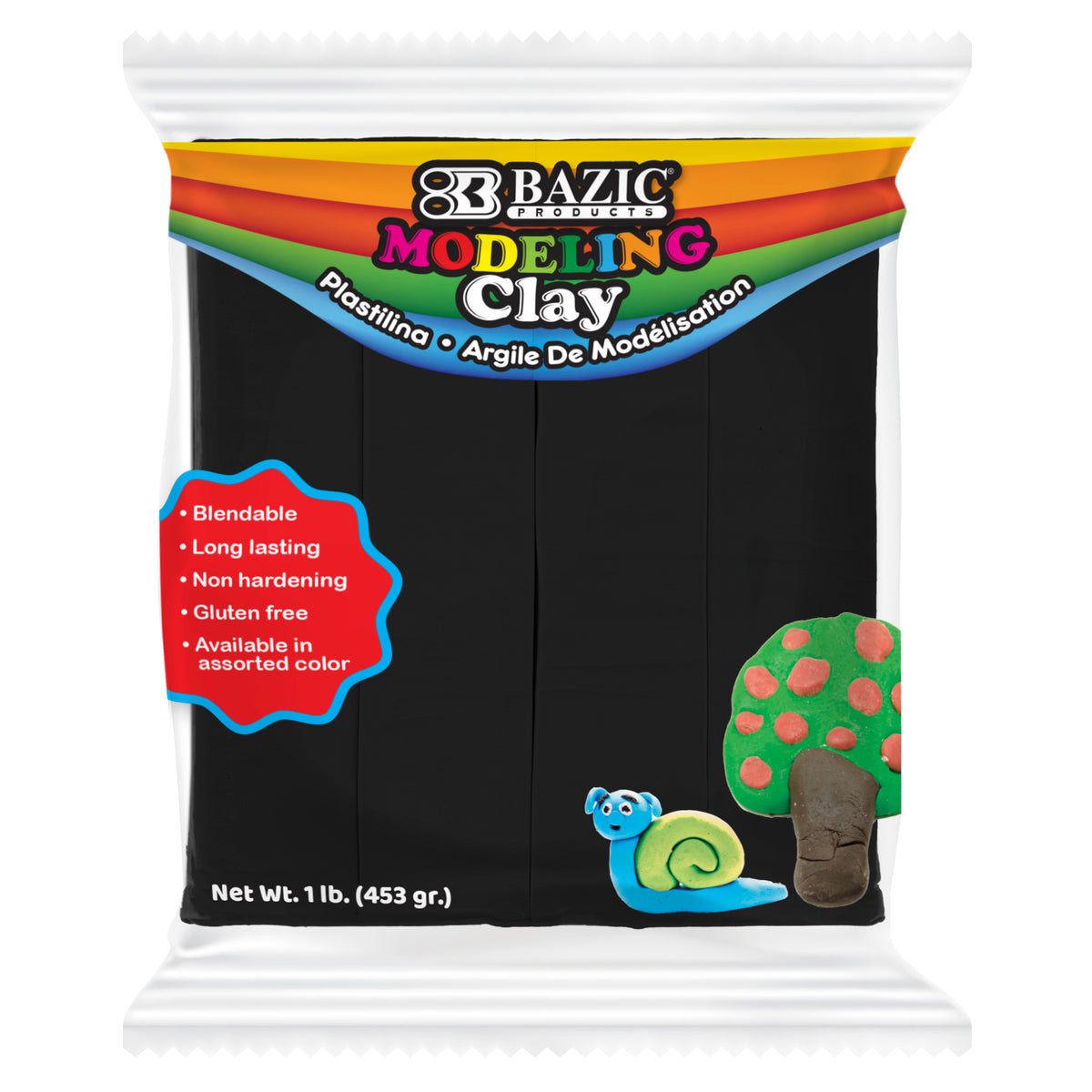 1 lb Black Modeling Clay
