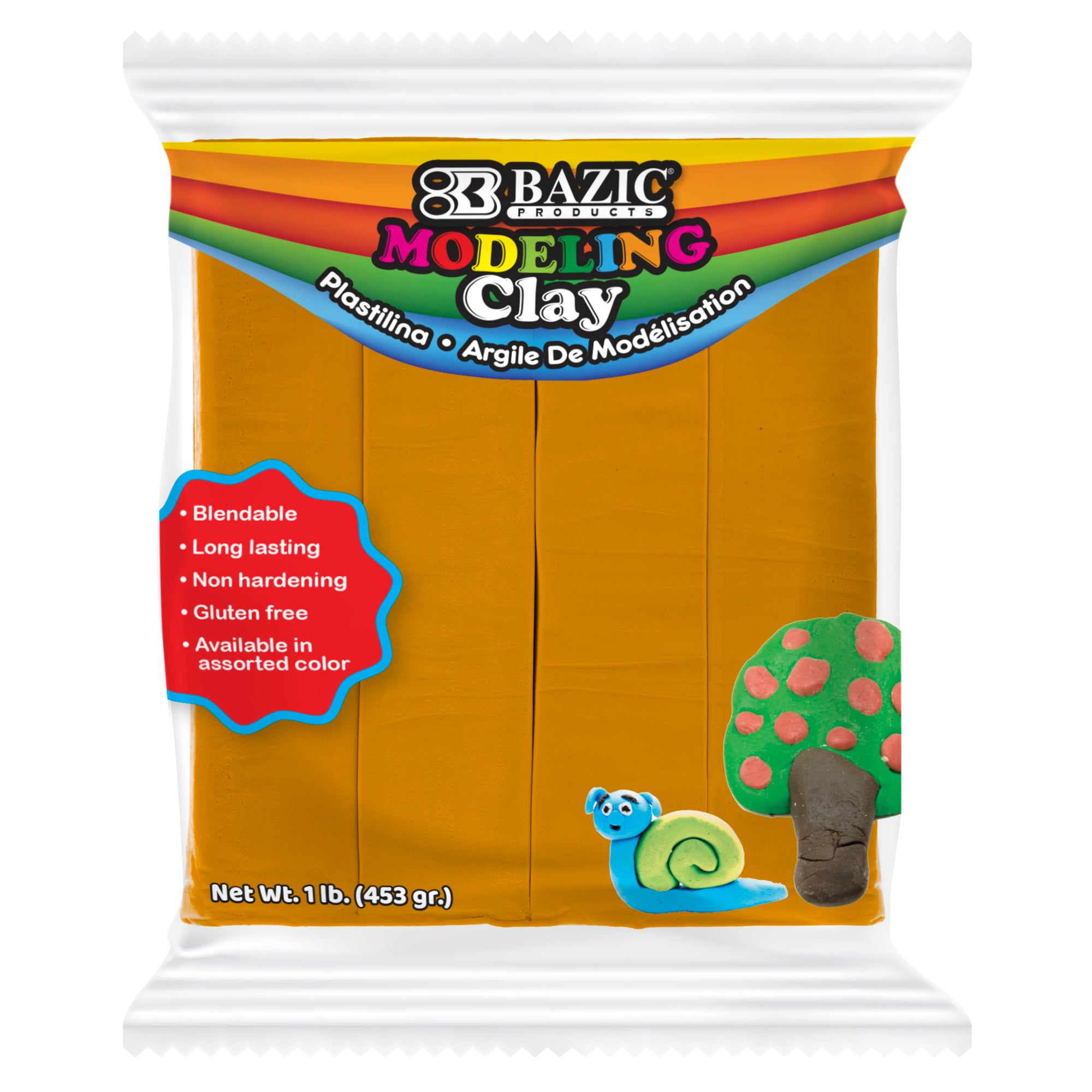 Orange Modeling Clay, 1 lb, Non-Hardening