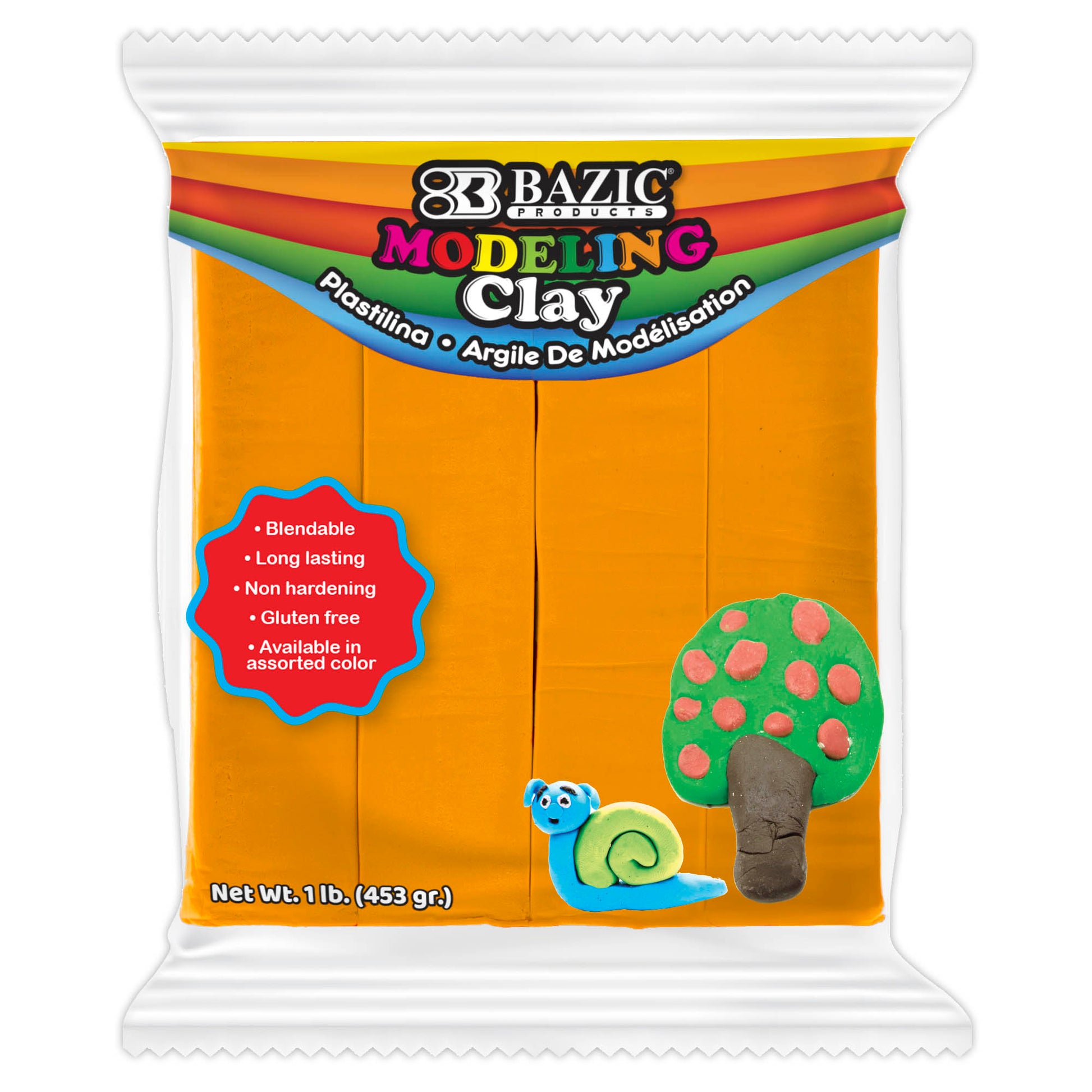 1 lb Orange Modeling Clay