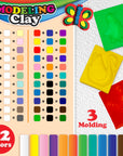 Modeling Clay Sticks 12 Color 160g w/ 3 Molding Tray