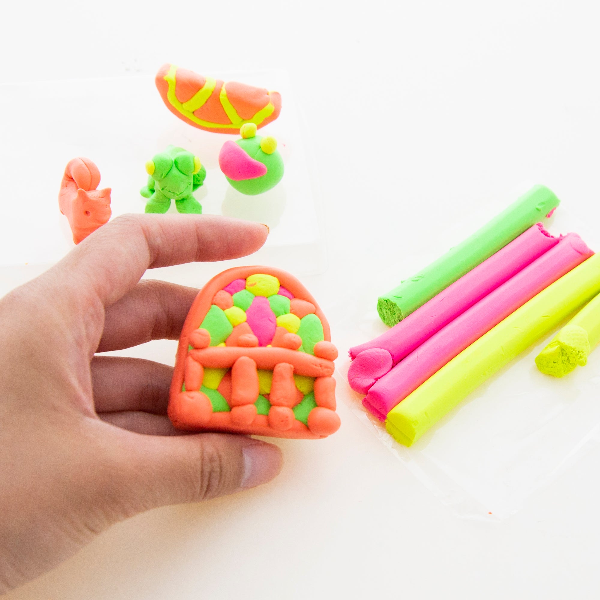 Fluorescent Color Modeling Clay Sticks, 4 Count