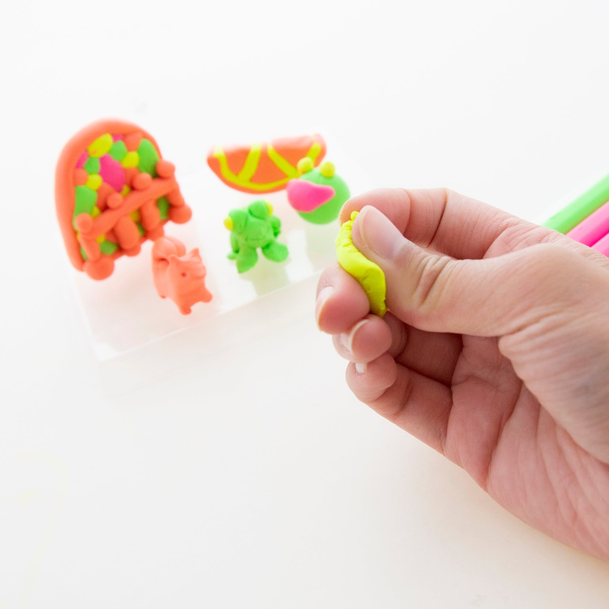 Fluorescent Color Modeling Clay Sticks, 4 Count