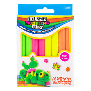 Modeling Clay Sticks 4 Fluorescent Colors 4.8 Oz