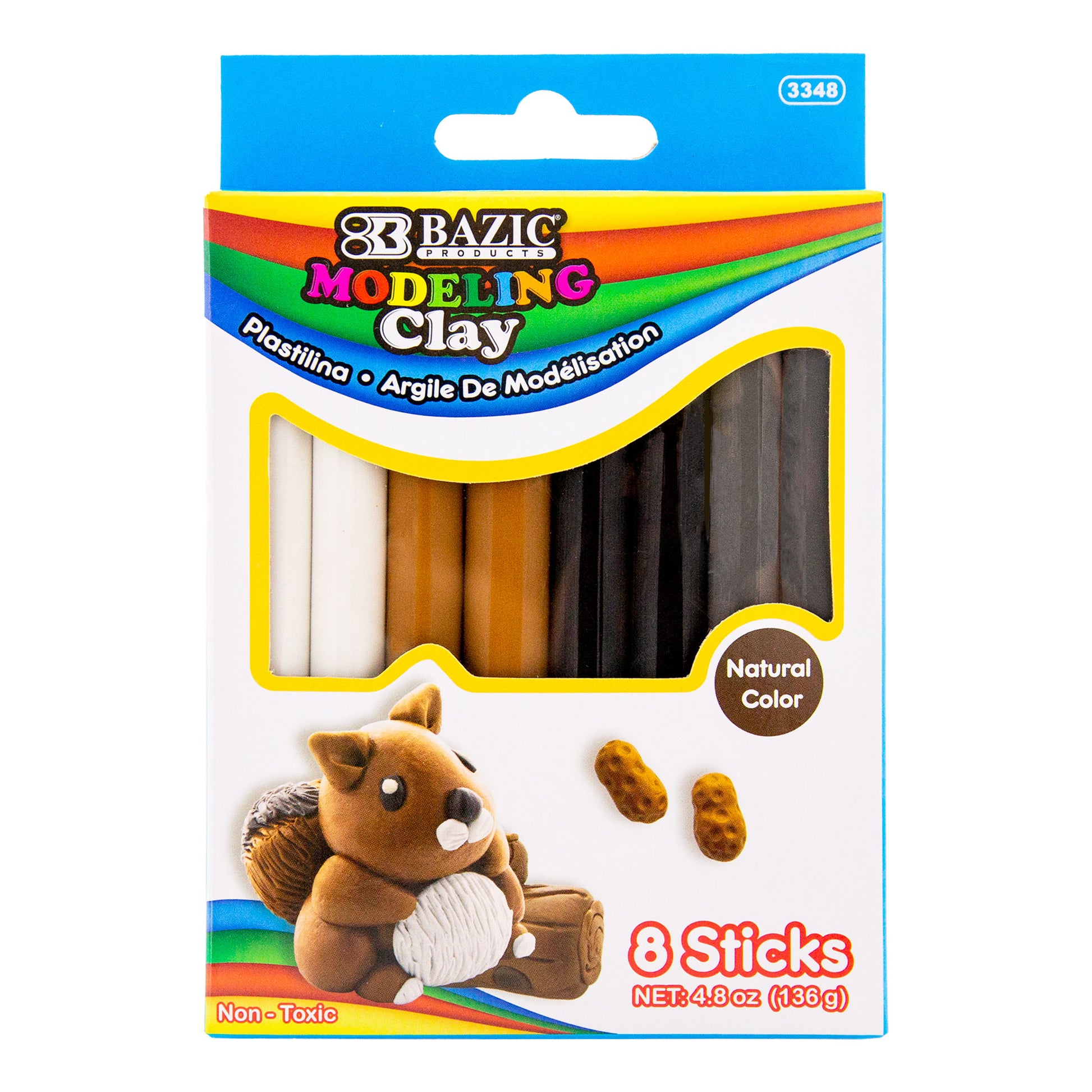 4.8 oz (136g) 4 Natural/ Earth Color Modeling Clay Sticks