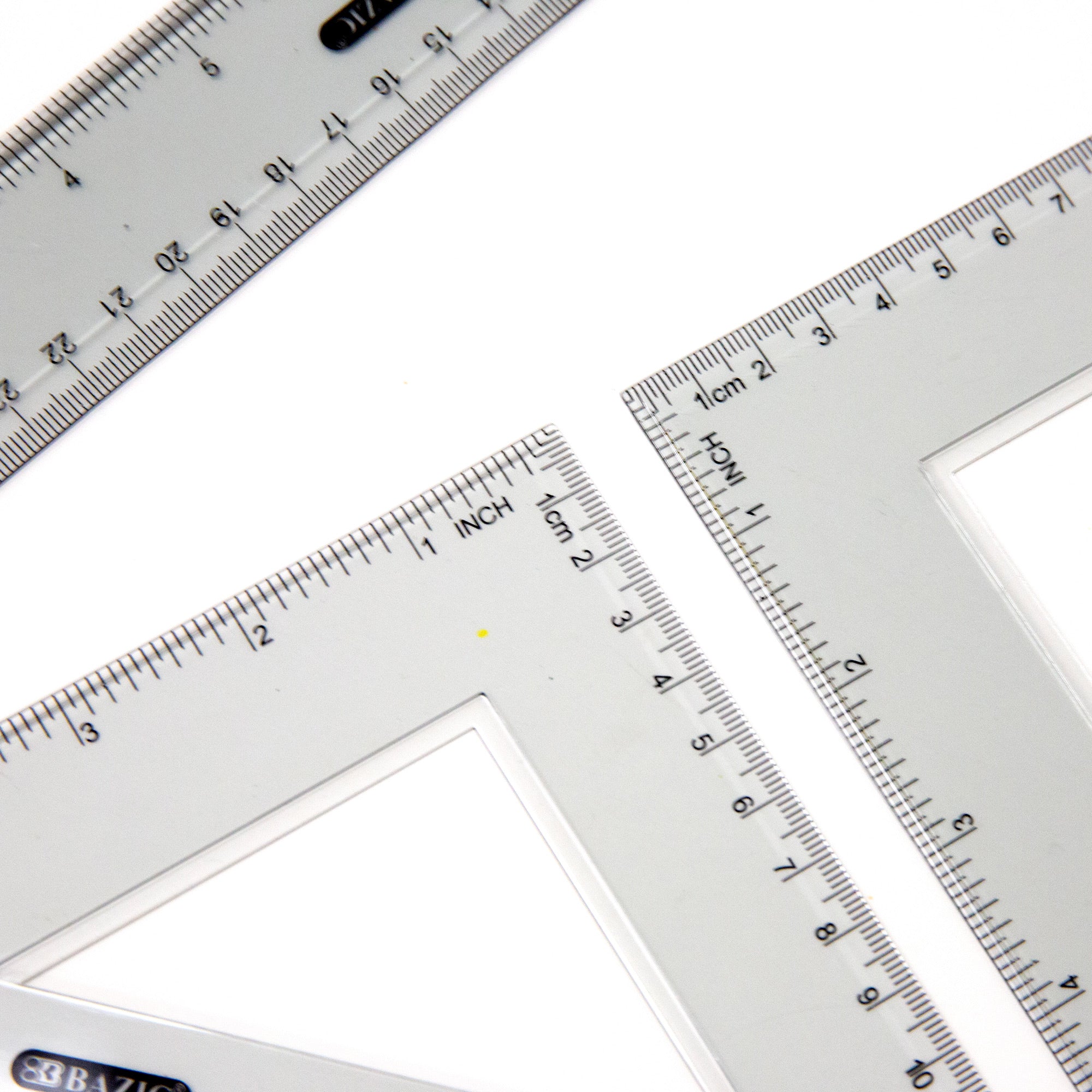 4-Piece Geometry Ruler Set, 12" Ruler