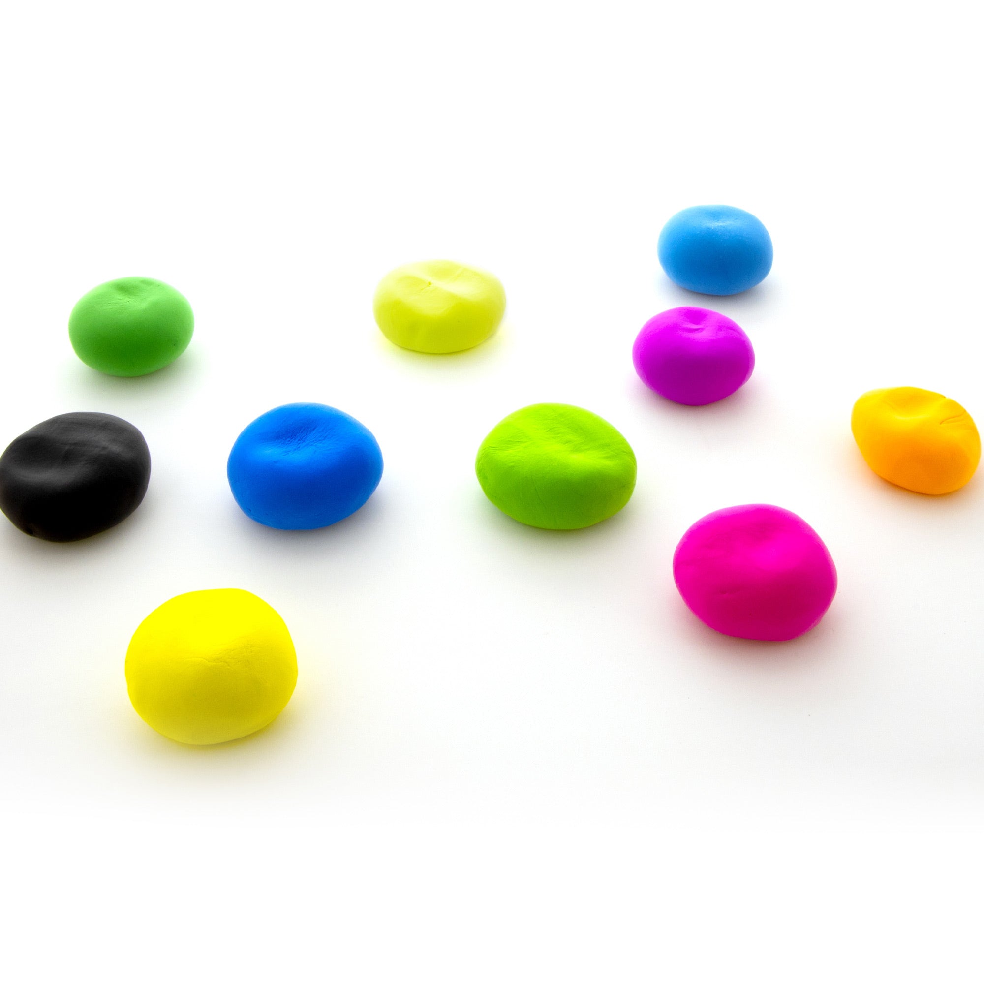 6 Fluorescent Color Air Dry Clay, 2 oz Each, No-Bake