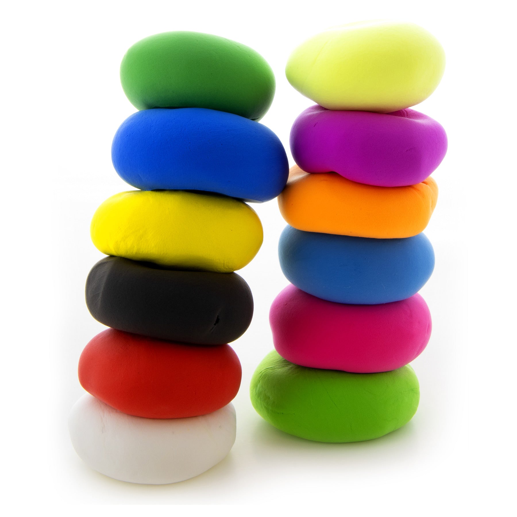 6 Fluorescent Color Air Dry Clay, 2 oz Each, No-Bake