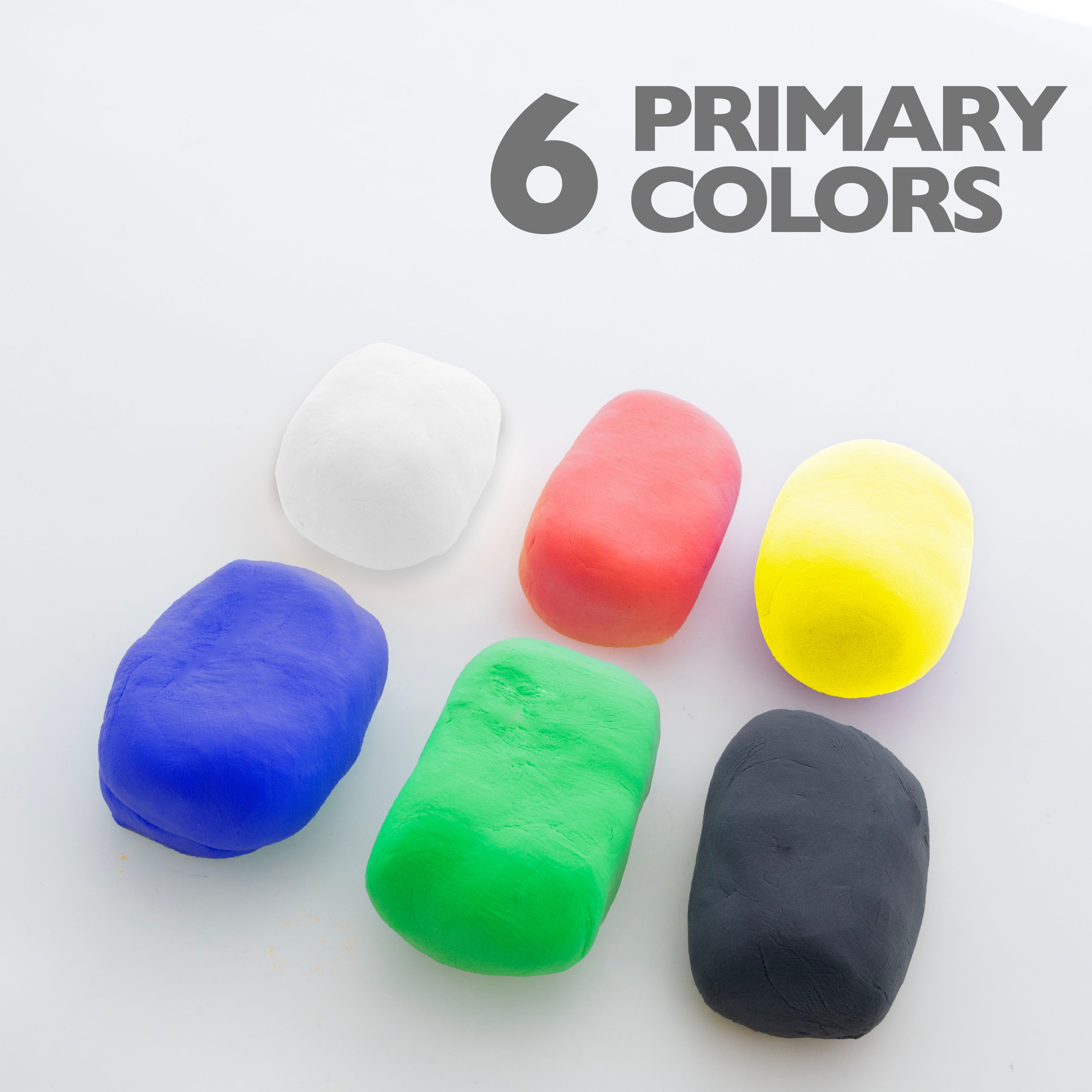 0.5 oz 6 Primary Color Air Dry Modeling Clay