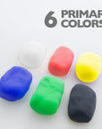 Air Dry Modeling Clay 6 Primary Color 0.5 Oz.