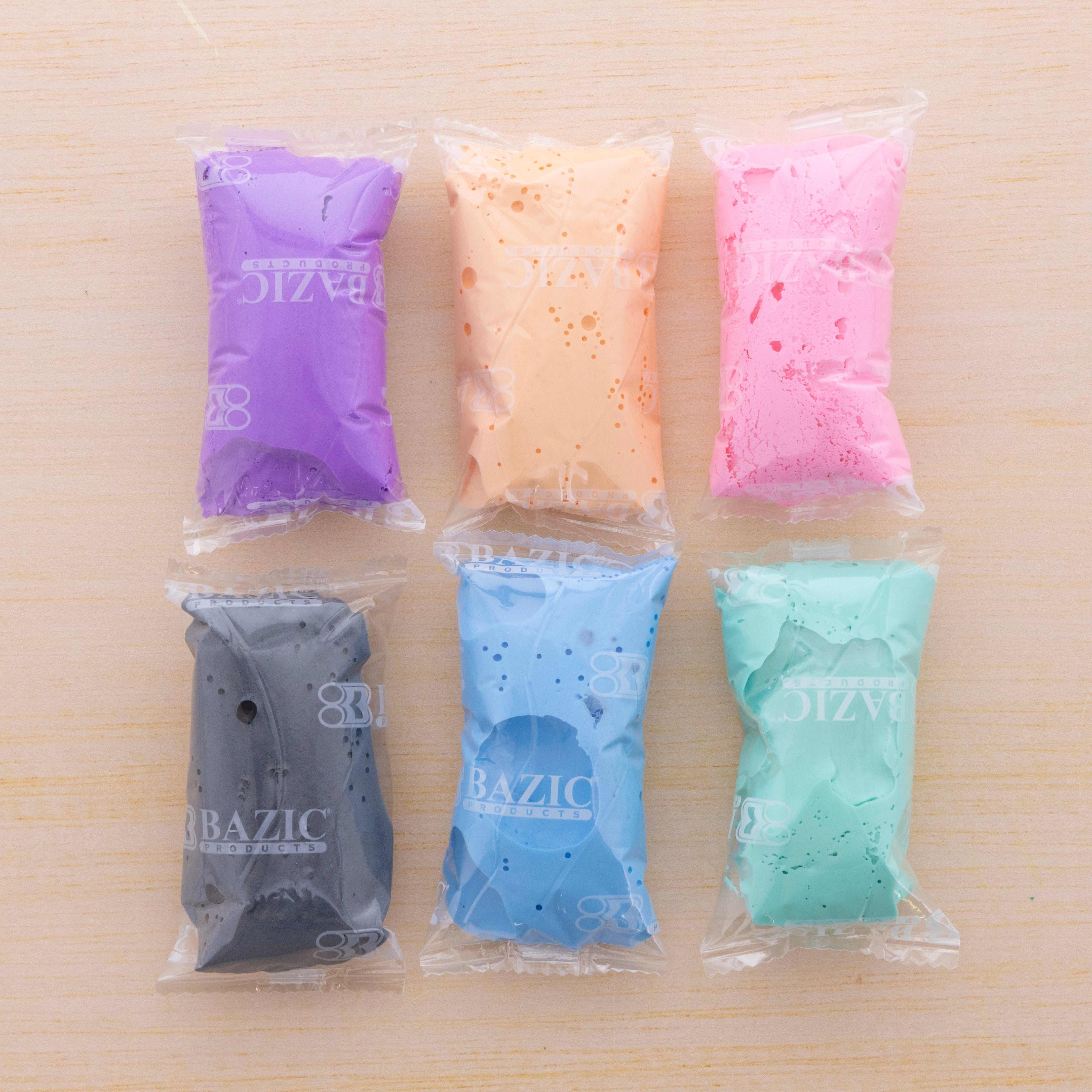 0.5 oz 6 Pastel Color Air Dry Modeling Clay