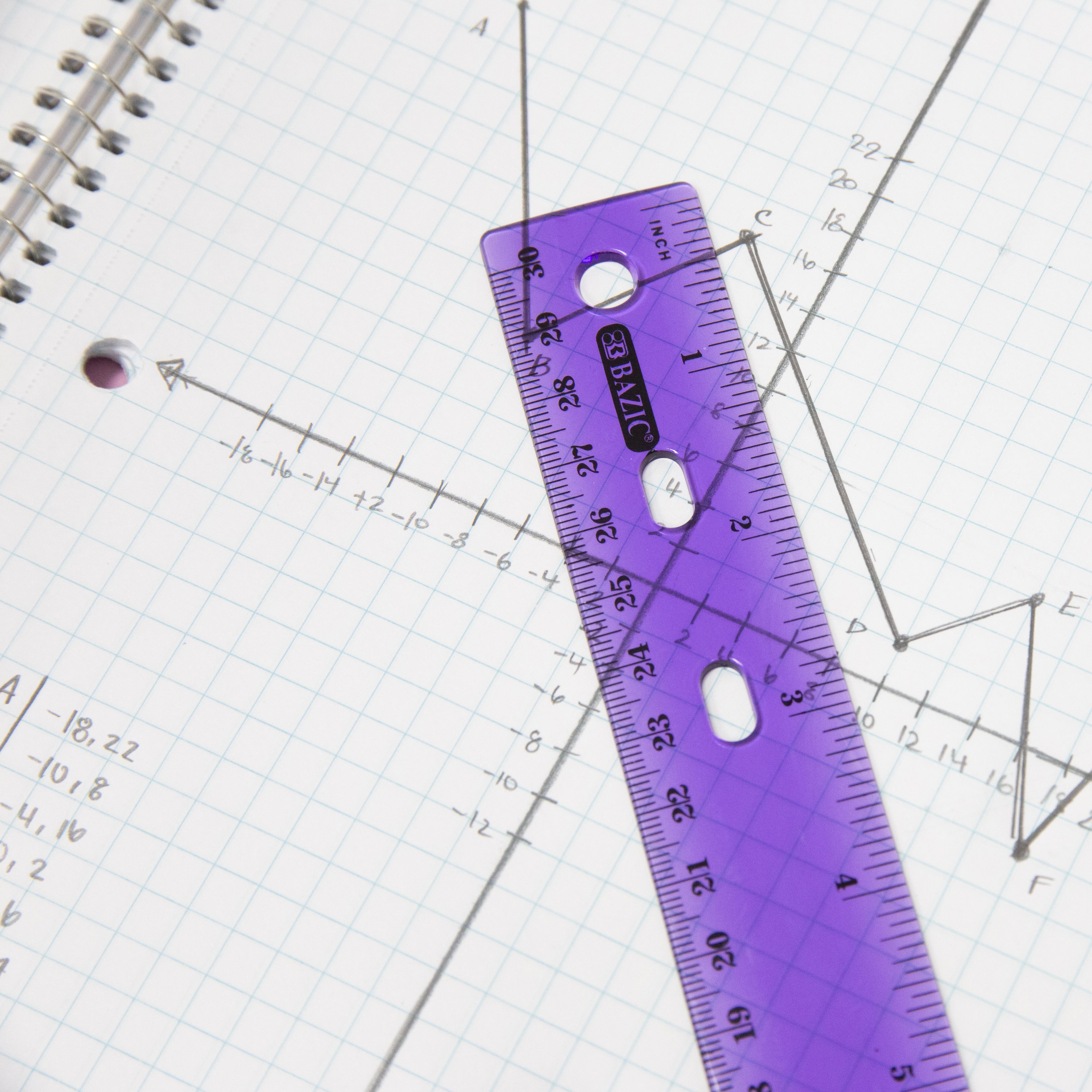 Jeweltones Ruler, 12", 4-Pack