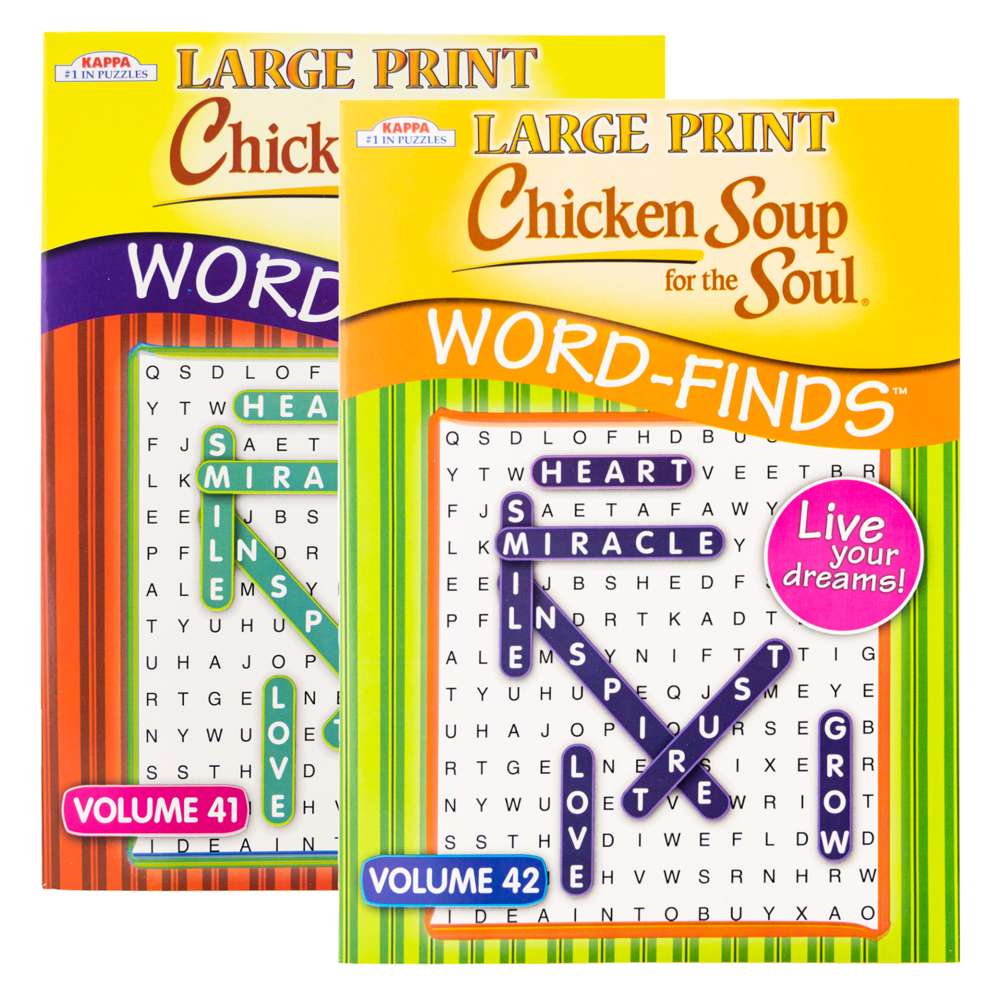KAPPA Large Print Chicken Soup For The Soul Word Finds Puzzle Book
