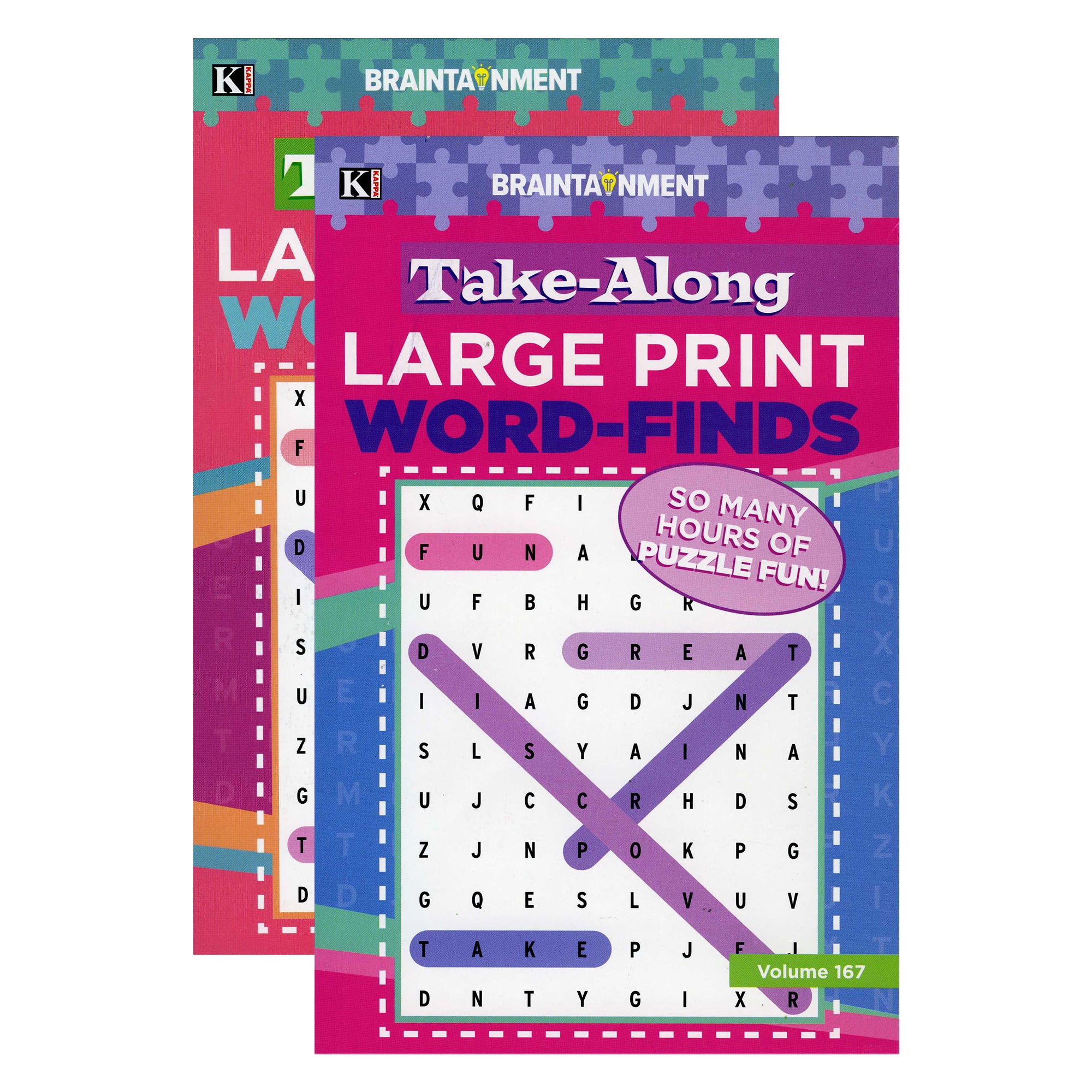 KAPPA Take Along Large Print Word Finds Puzzle Book - Digest Size