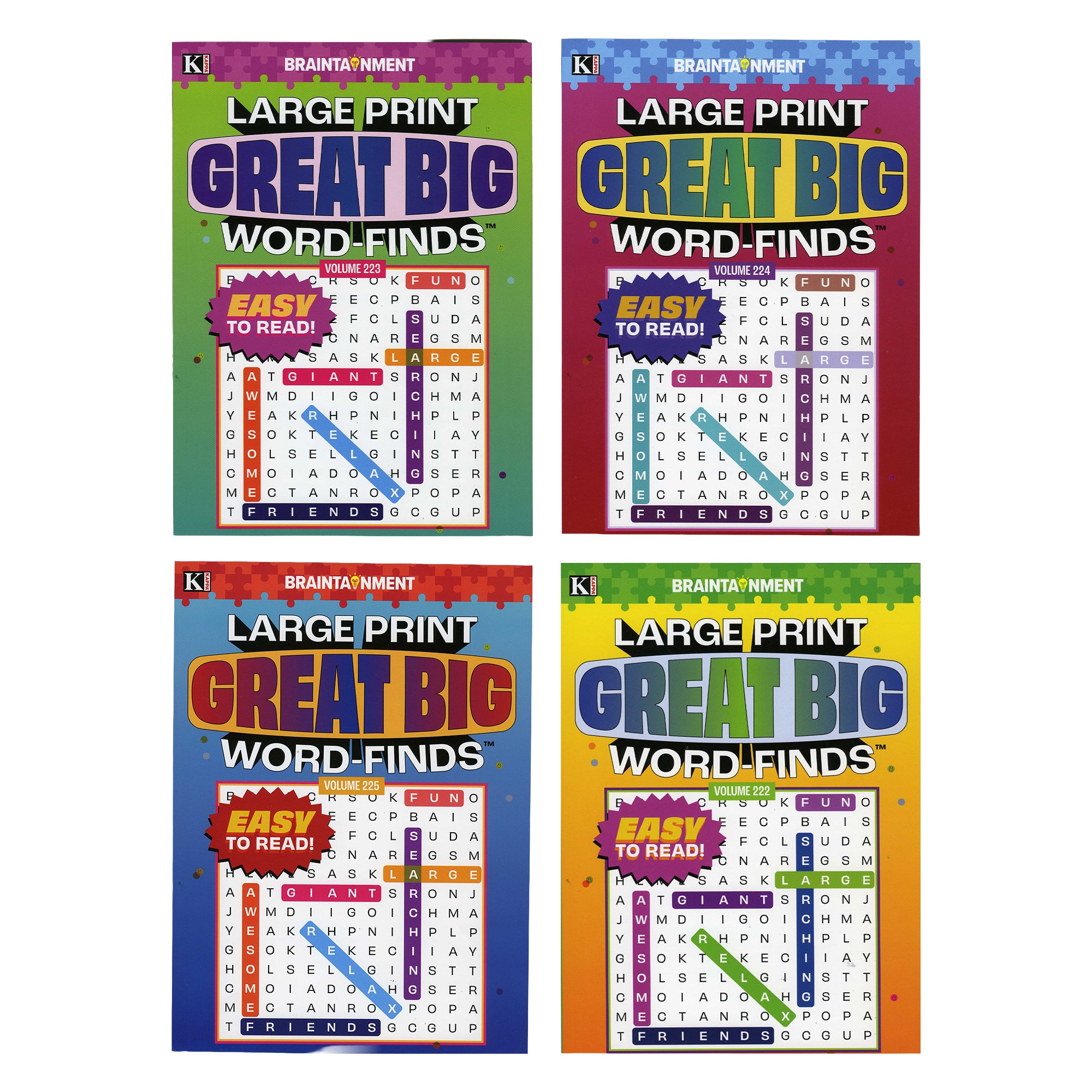 BAZIC Great Big Large Print Word Find Puzzle Book, 7.76 x 10.71 in