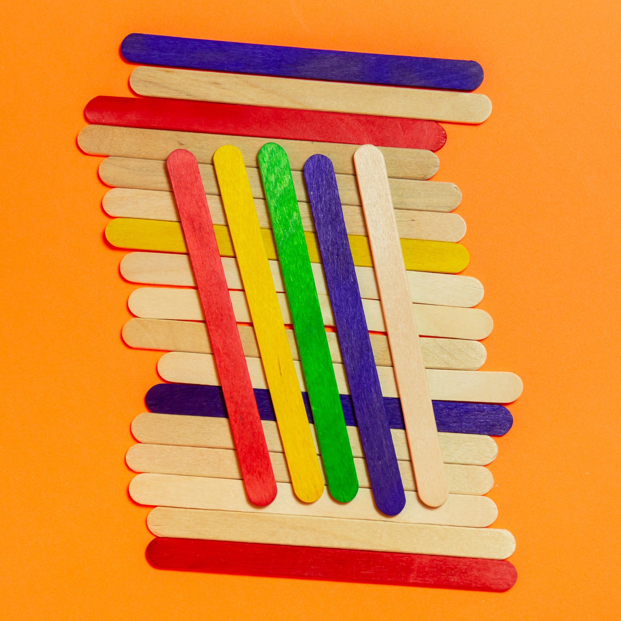 Colored Craft Sticks, 100 Count