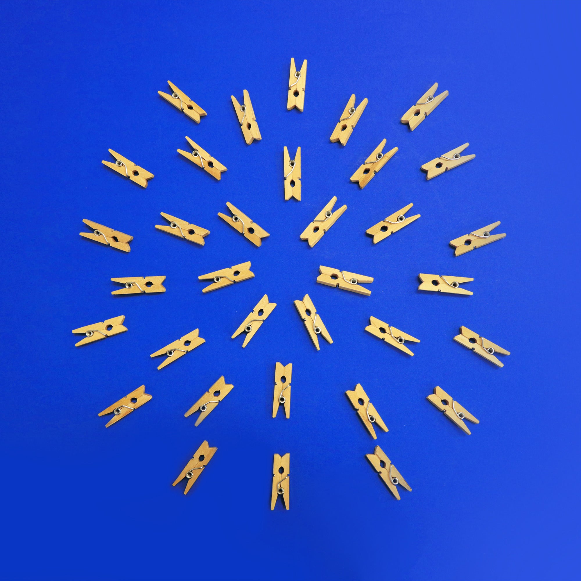 Mini Clothespins, 50 Natural Wood Clothes Pins, 1 Inch