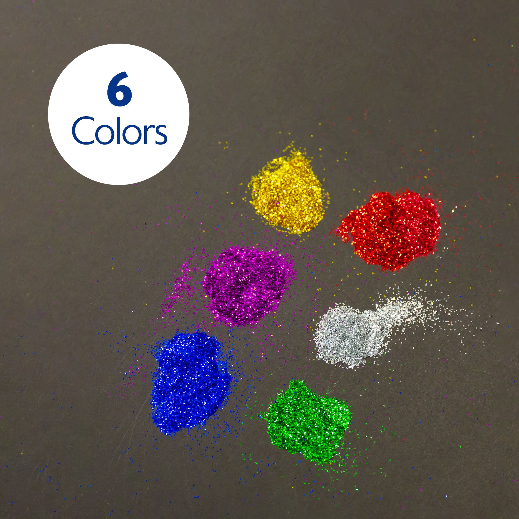Primary Glitter Shakers, 5 Colors, 0.21 oz