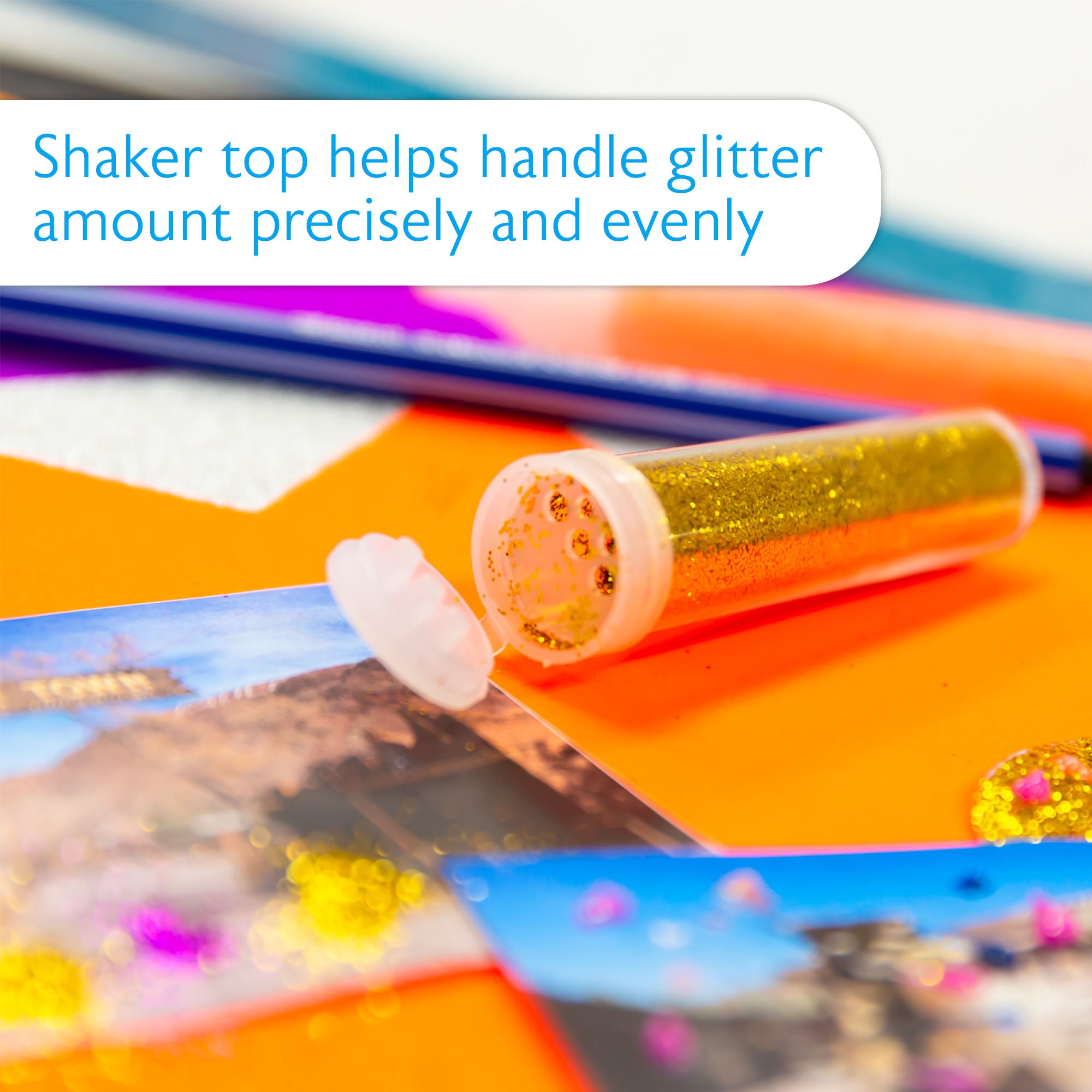 Primary Glitter Shakers, 5 Colors, 0.21 oz