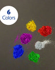 0.21 oz (6g) 5 Primary Color Glitter Shaker