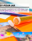 0.21 oz (6g) 5 Primary Color Glitter Shaker